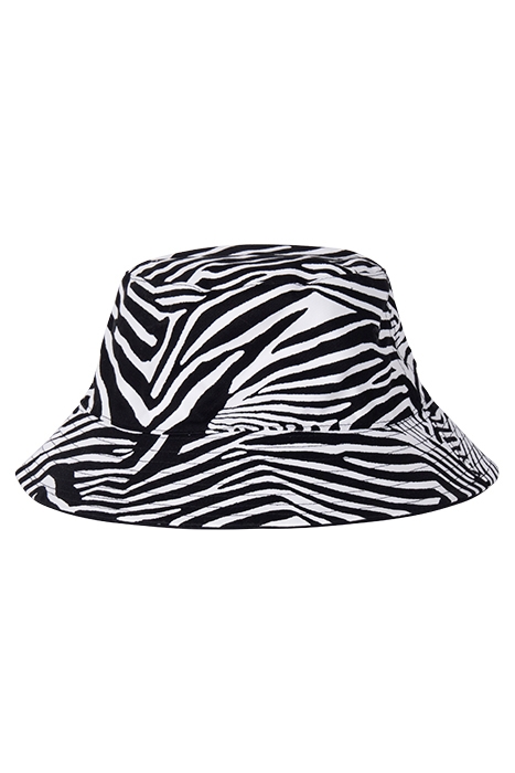REVERSIBLE ZEBRA PRINT HAT BLACK WHITE 2