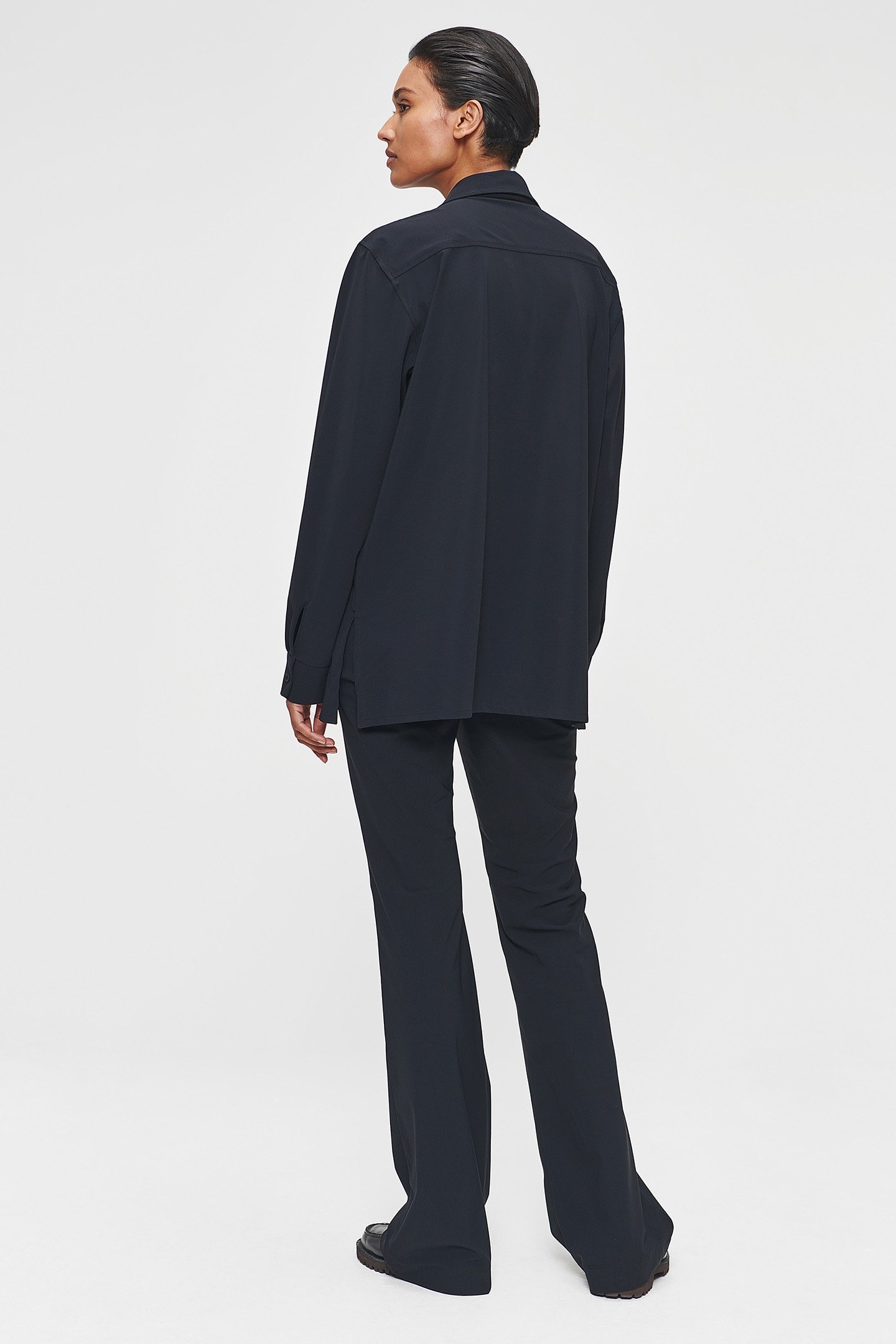 IT JERSEY TUNIC POLO TOP BLACK 3