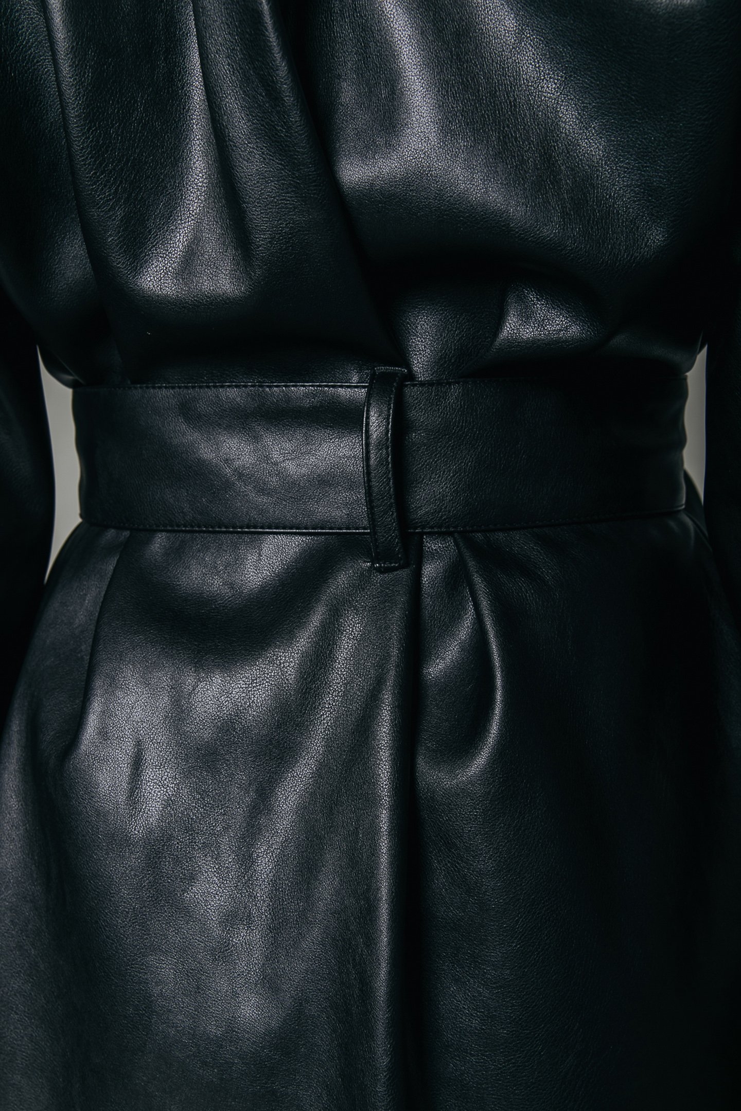 DARIN VEGAN LEATHER DRESS BLACK 6