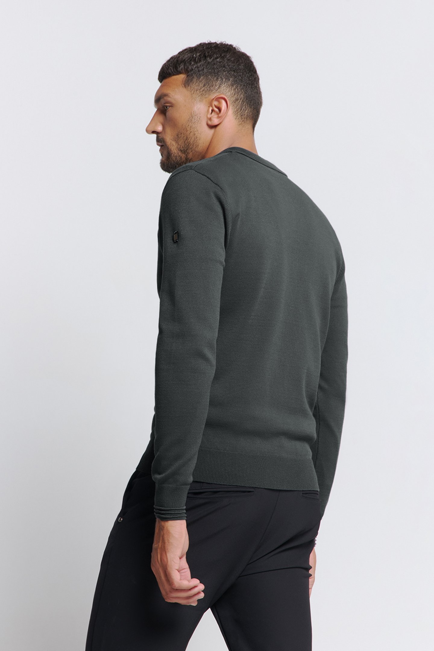 CARDIGAN POLO DARK GREY 2