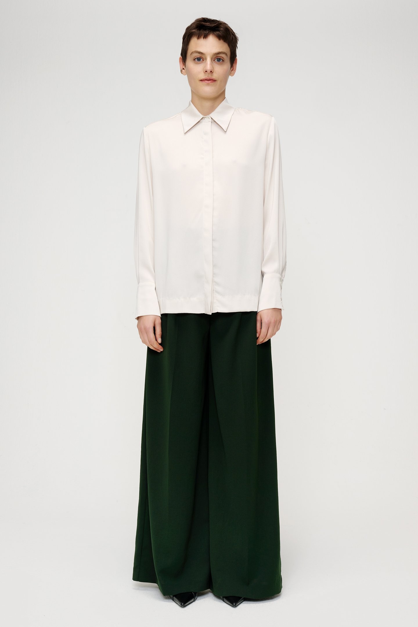 JAPANESE SATIN FLUID SHIRT OFF WHITE 2