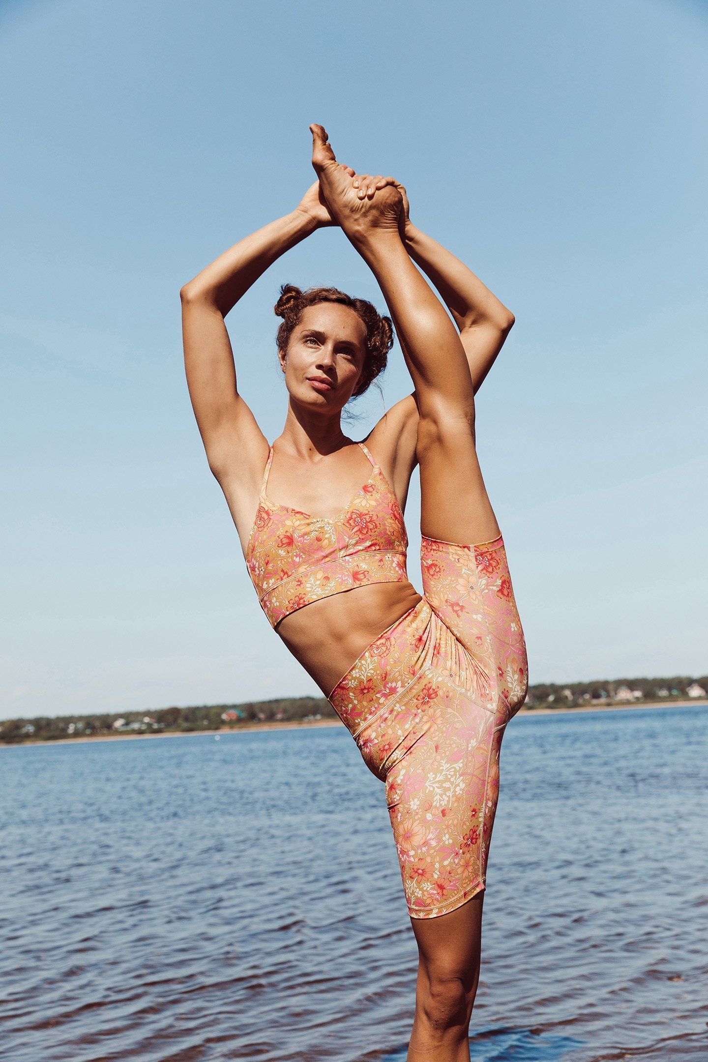 BRA SATNAM KHAKI MULTI FLOWERS 1