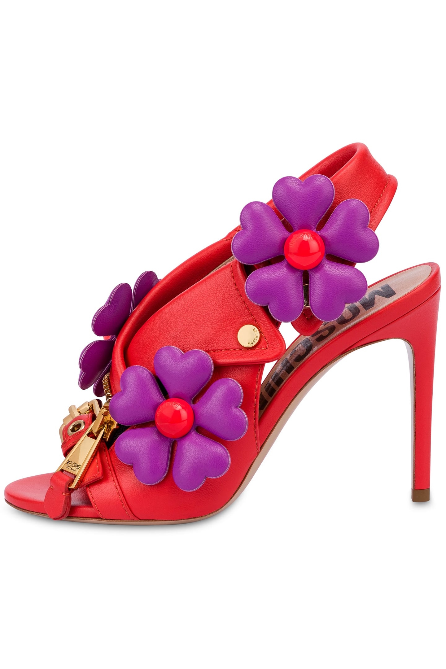 HEART FLOWERS BIKER SANDALS NAPPA ARAN+GIAC 1