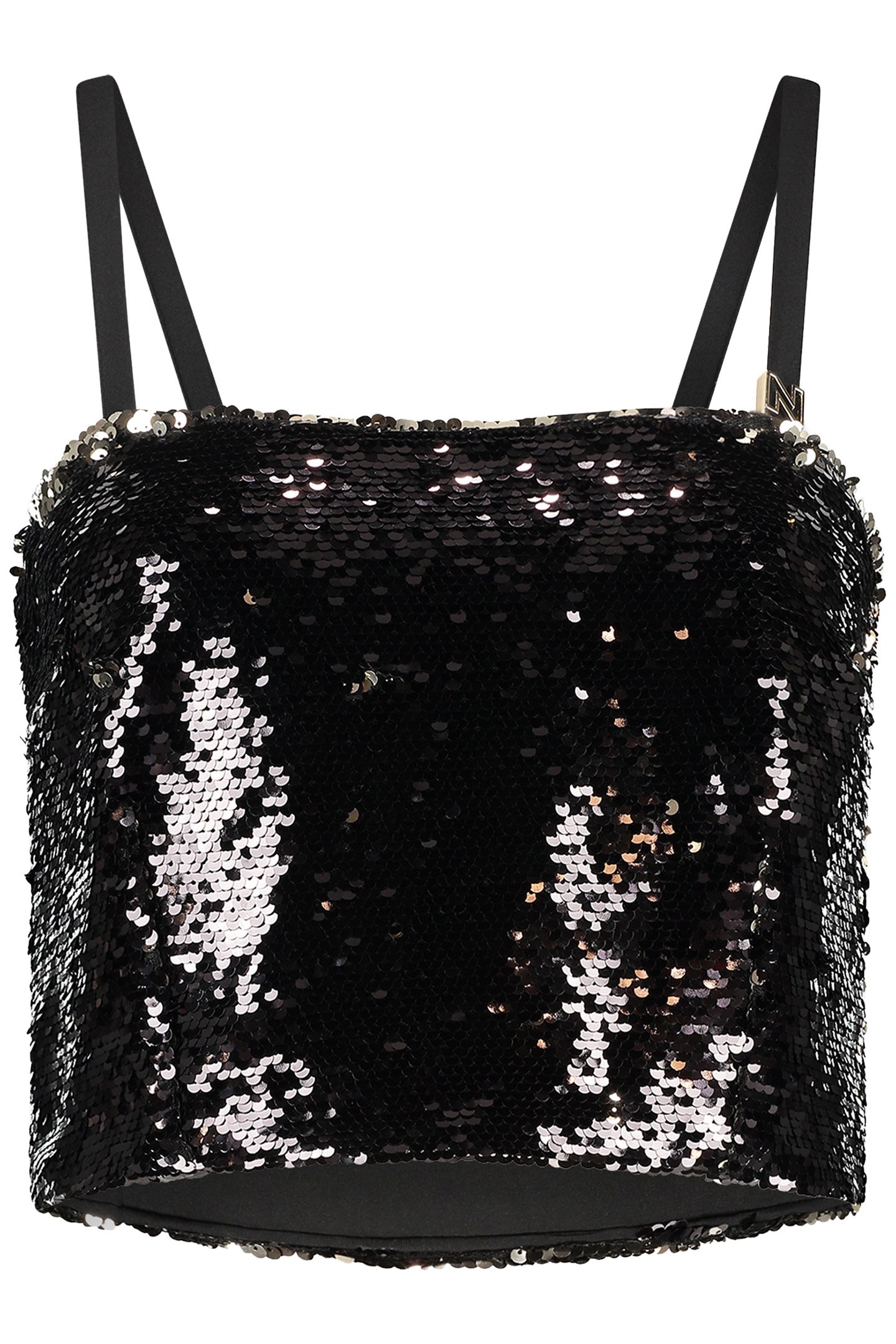 SEQUIN TOP BLACK GOLD 1