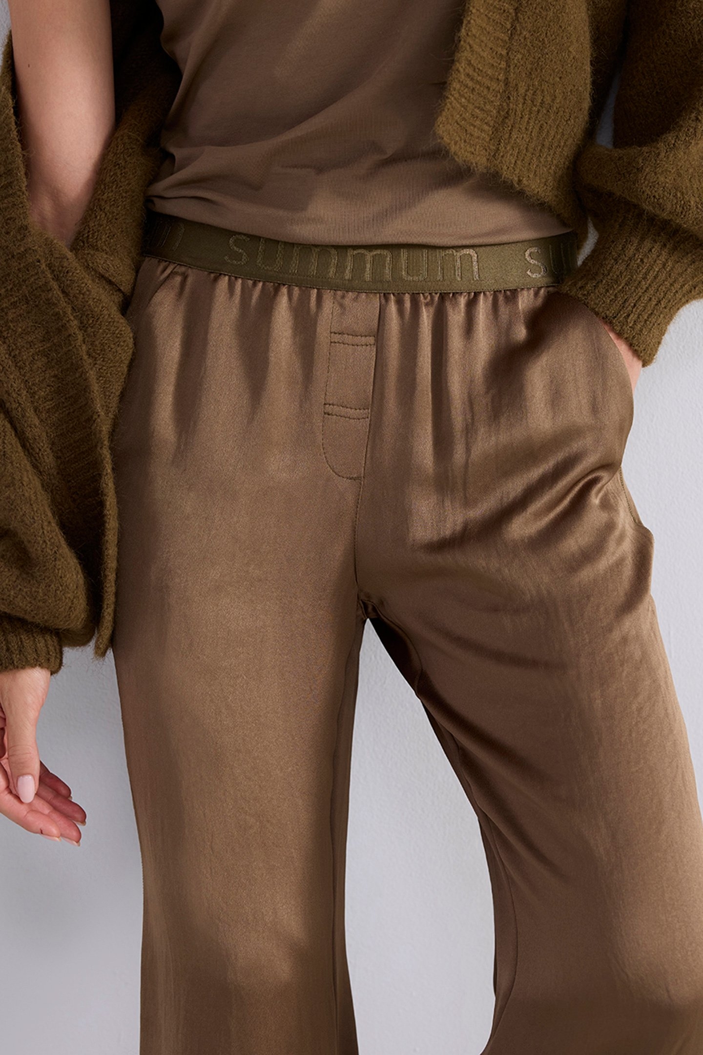 TROUSERS HEAVY SILKY TOUCH OLIVE 4