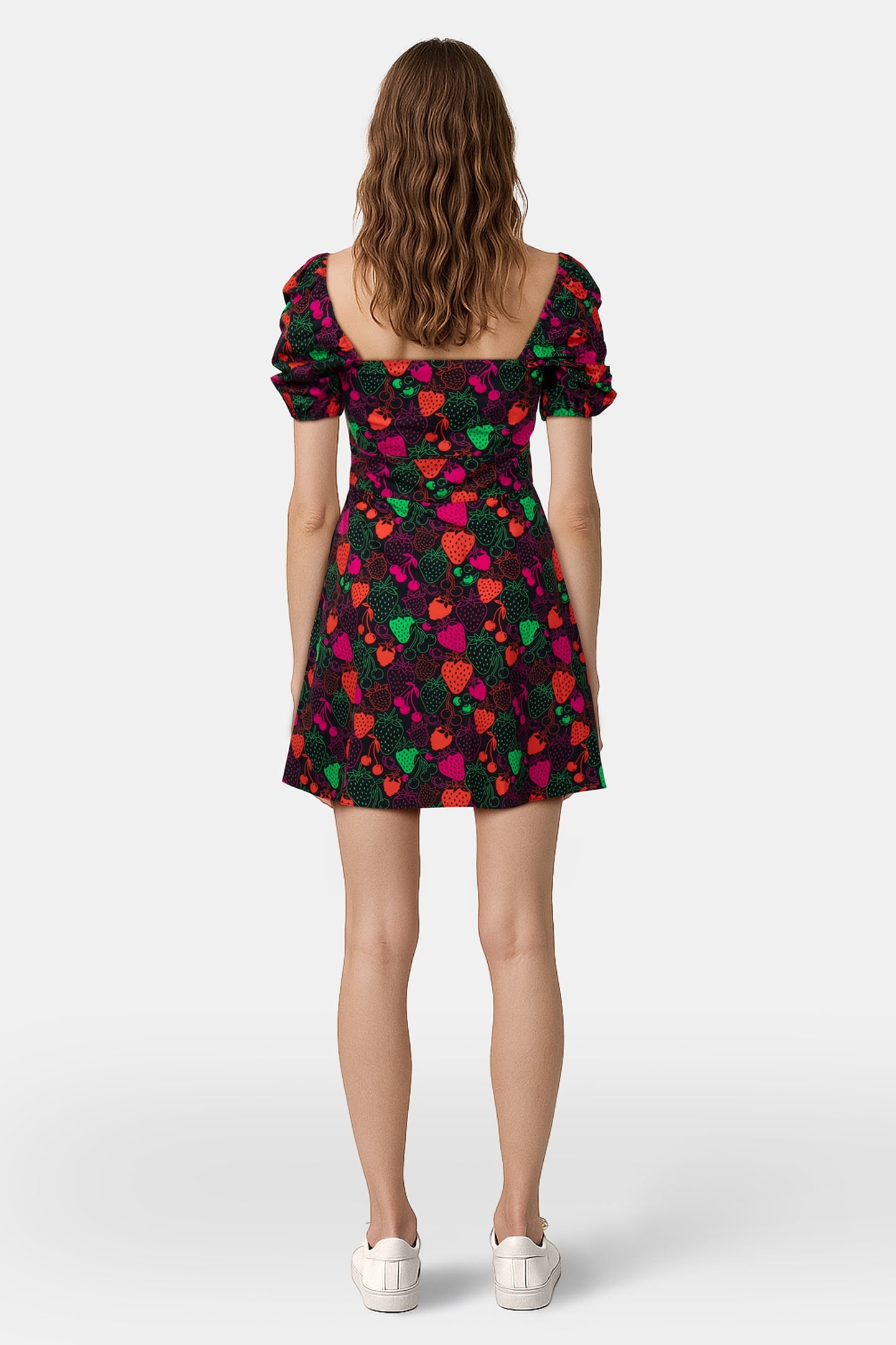 SHORT SQUARE NECK DRESS MULTICOLOR 2