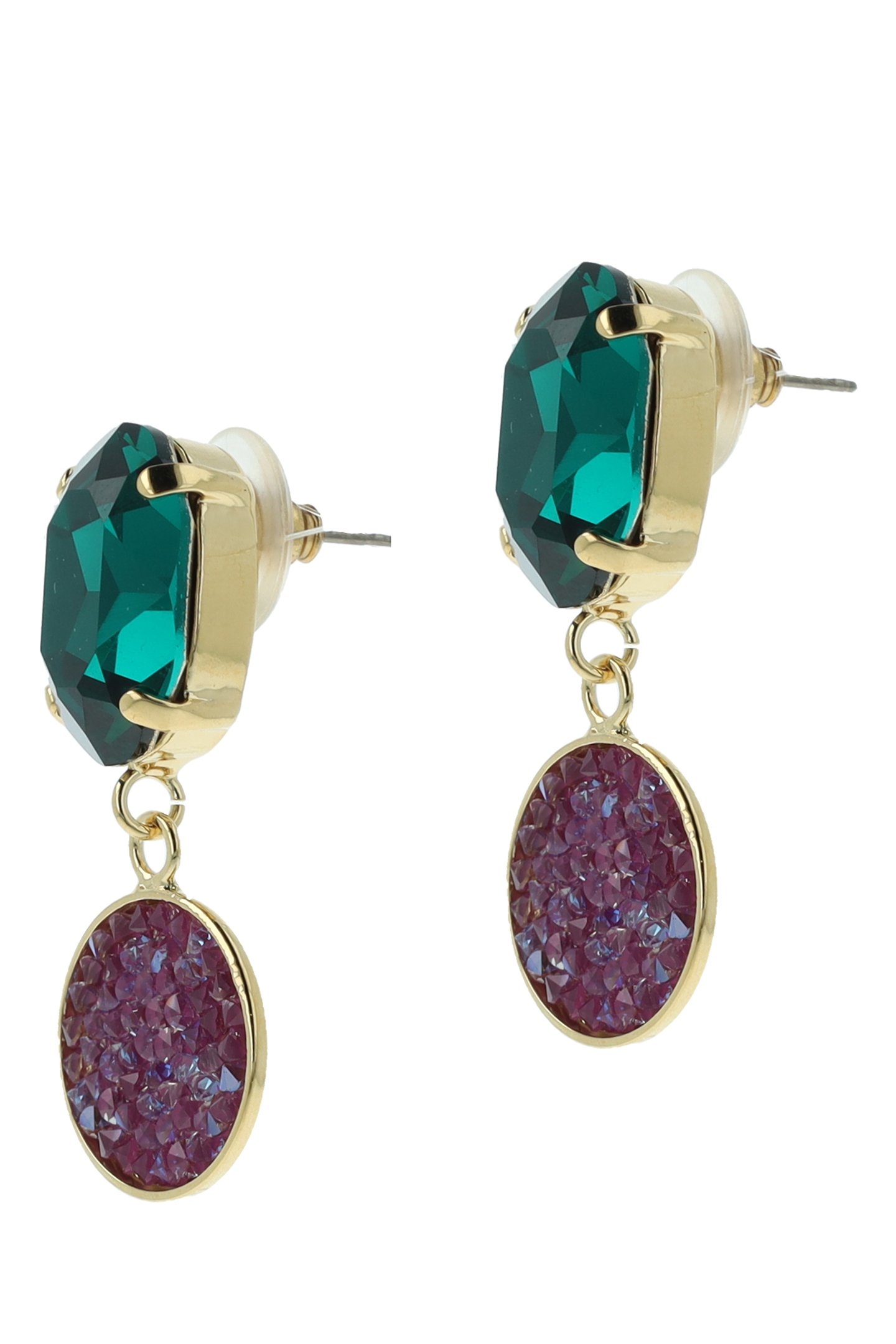 CLASSIC ROCKS EARRINGS LIGHT AMETHYST - BIG 4