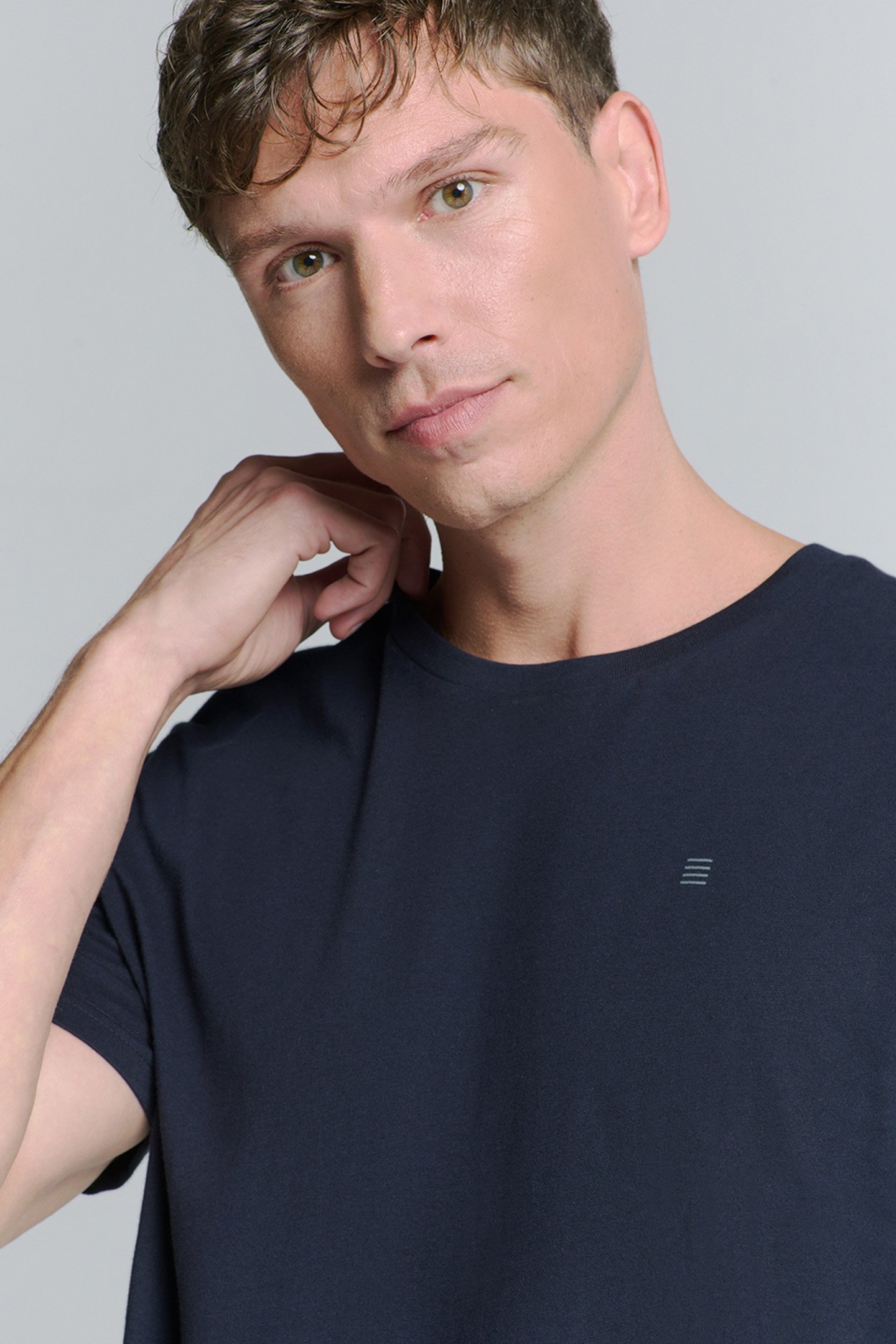 T-SHIRT CREWNECK SOLID BASIC BLUEBERRY 6