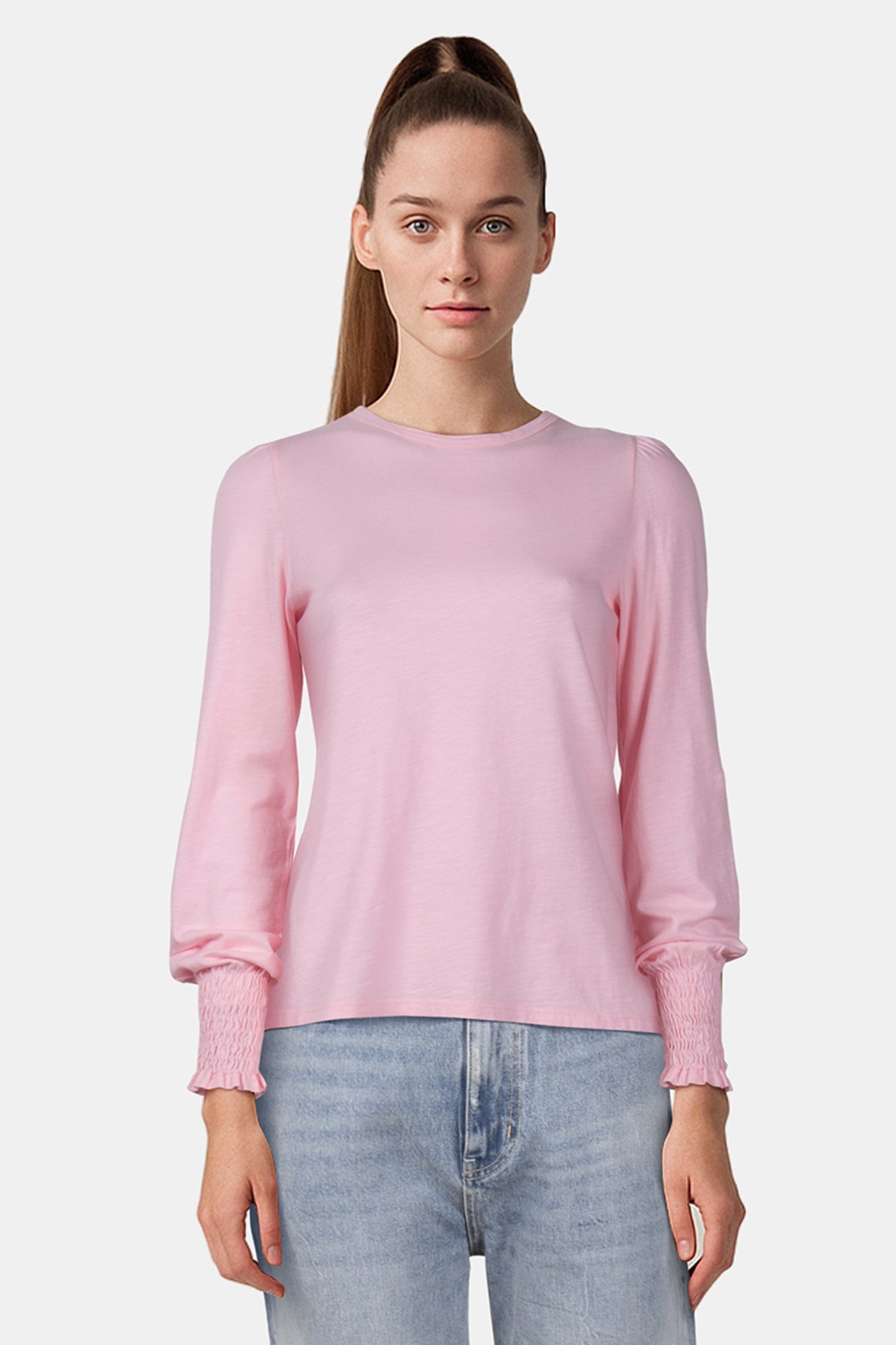 ORGANIC SLUB LONGSLEEVE ROSE SHADOW 1