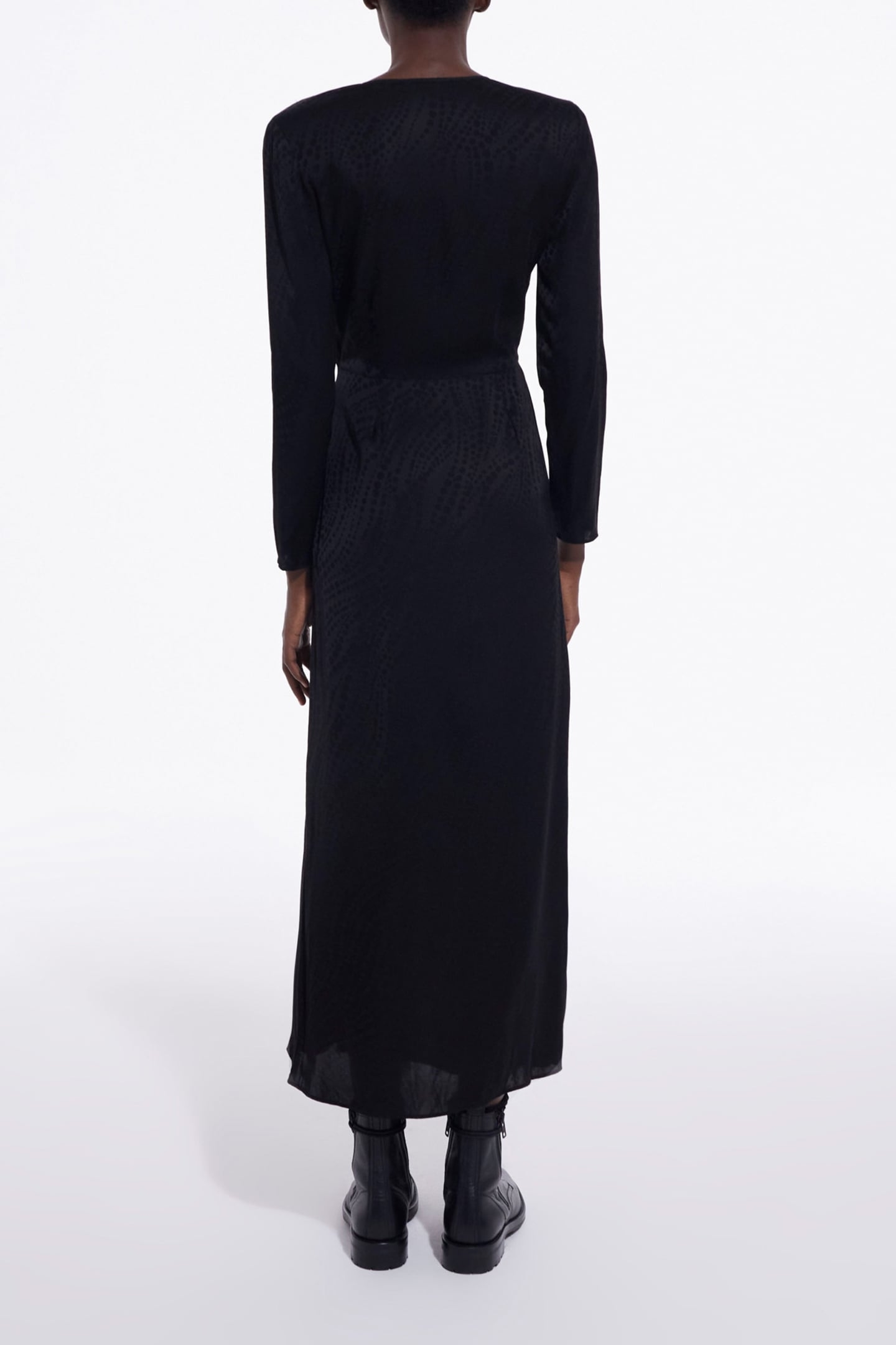 ROBE LONGUE JACQUARD PEARLS BLACK 2