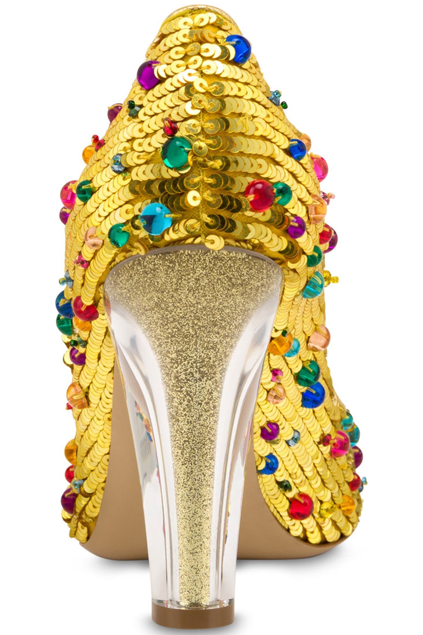 SEQUIN PUMPS WITH RHINESTONES PAILLETTES ORO 3