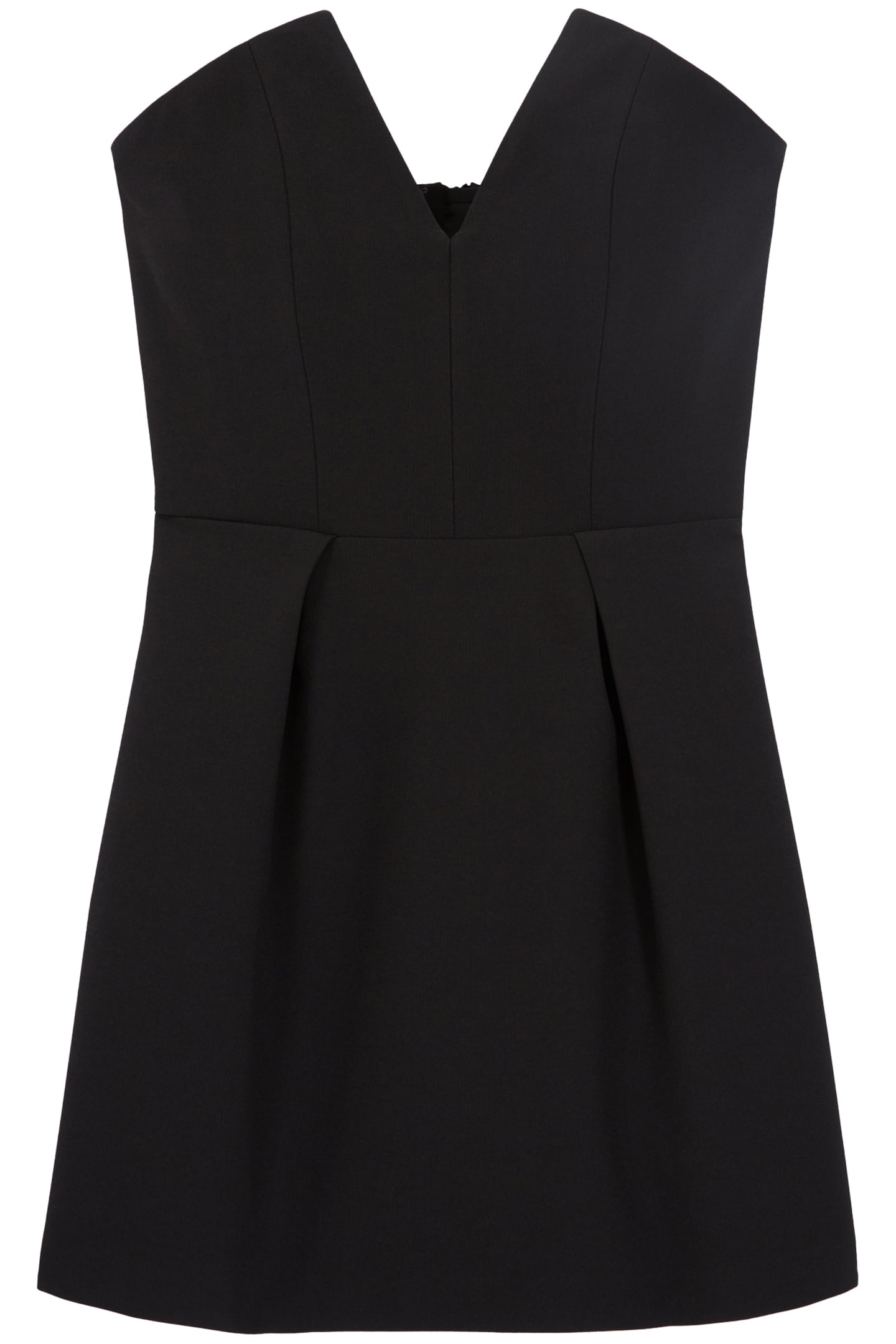 SHORT STRAPLESS DRESS IN ROMANTIC CREPE BLACK 5