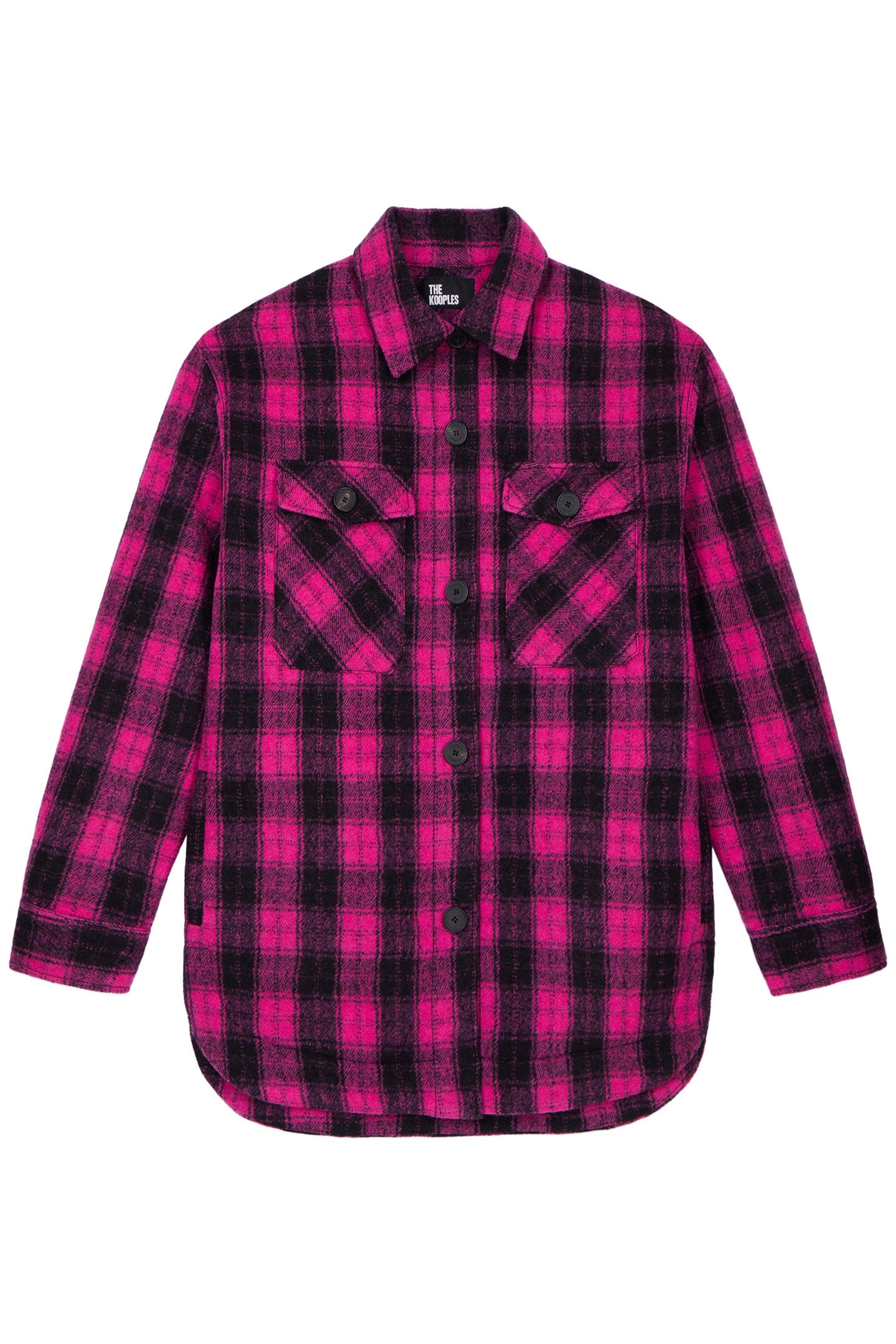 OVERSHIRT WITH QUILTED SIDE POCKETS PINK BLACK 3