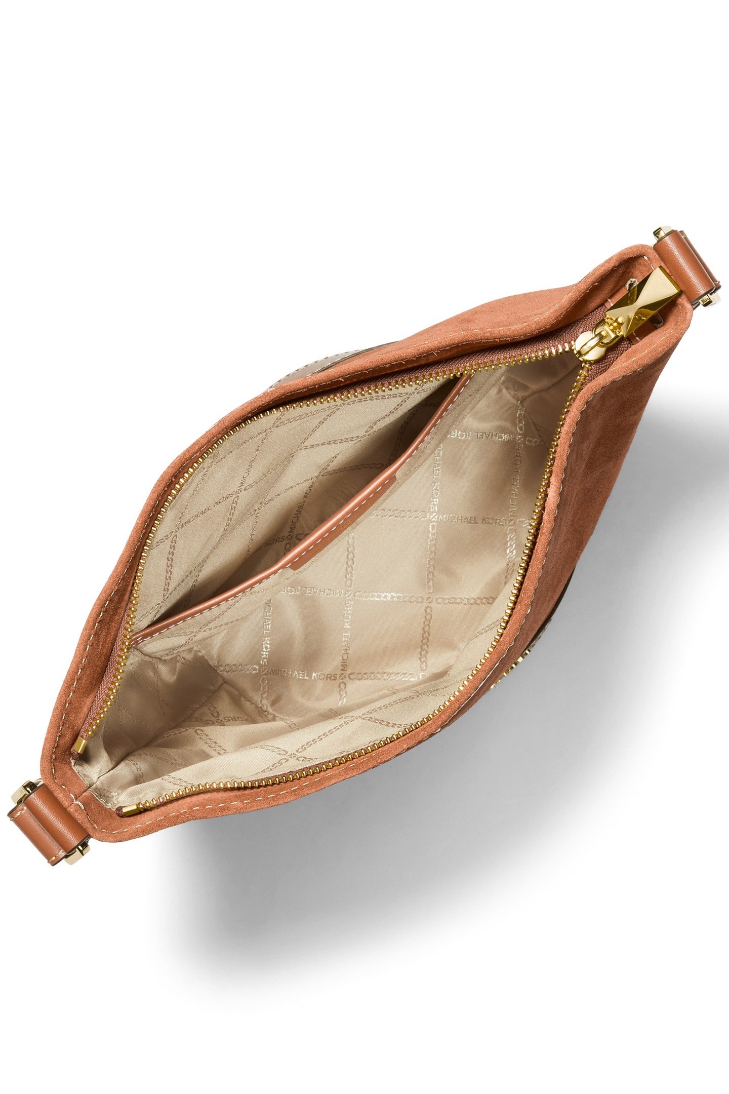 MEDIUM LEATHER TOP ZIP BUCKET MESSENGER BAG IN BROWN 4