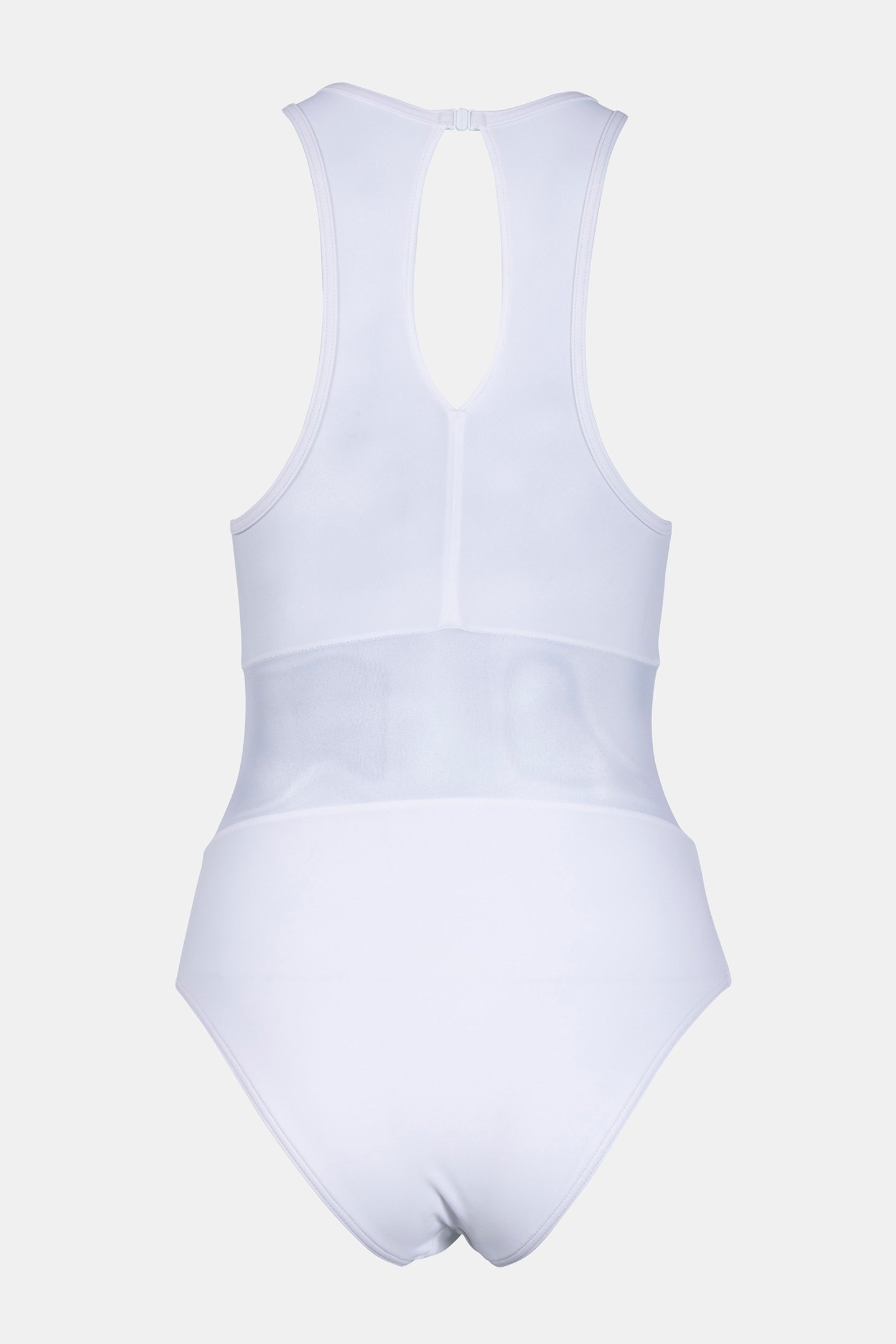 WOMEN'S ARENA MESH SWIMSUIT VENT BACK GR WHITE 4