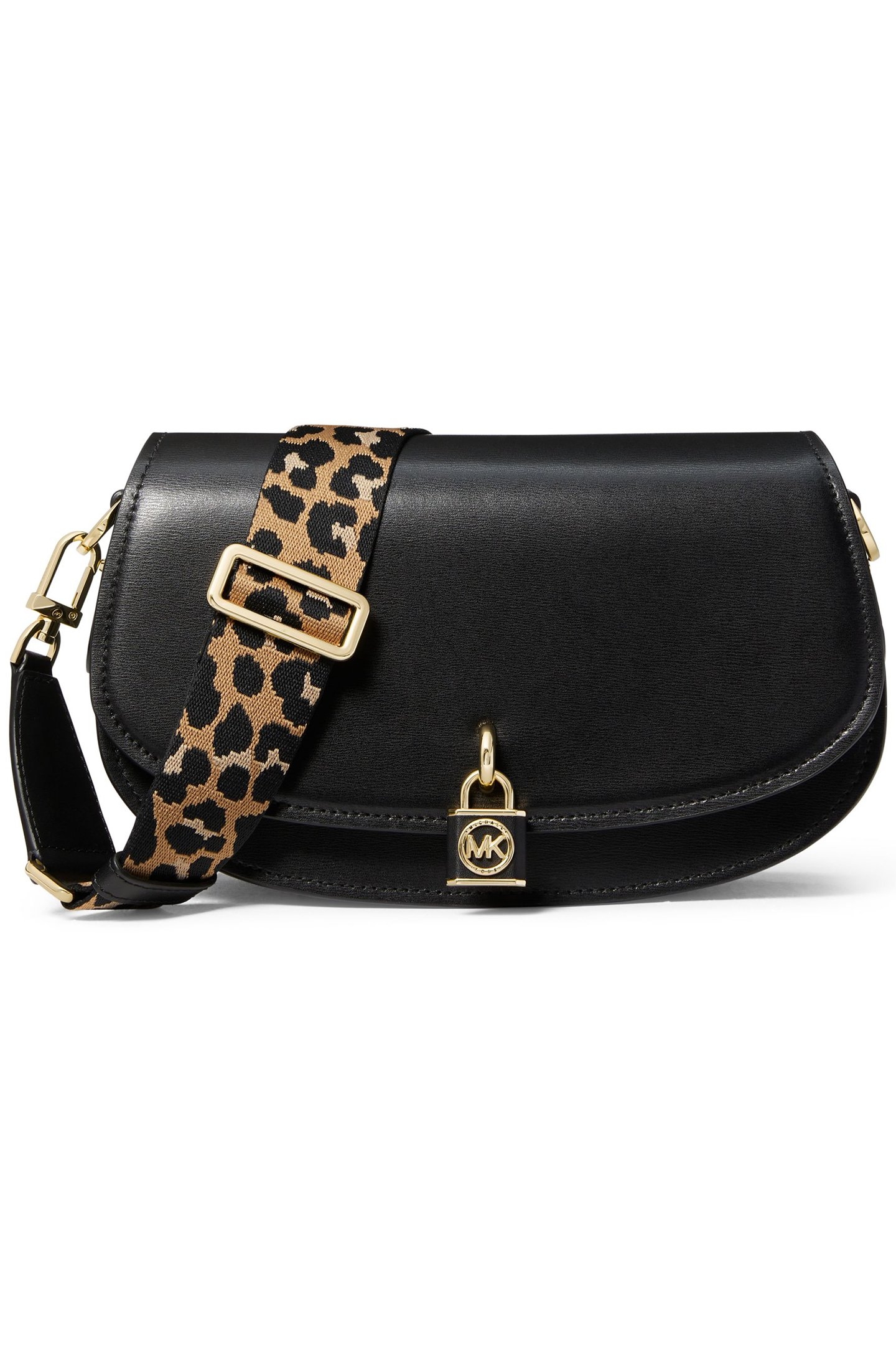 LEATHER SLING MESSENGER CROSS BODY BAG IN BLACK 1