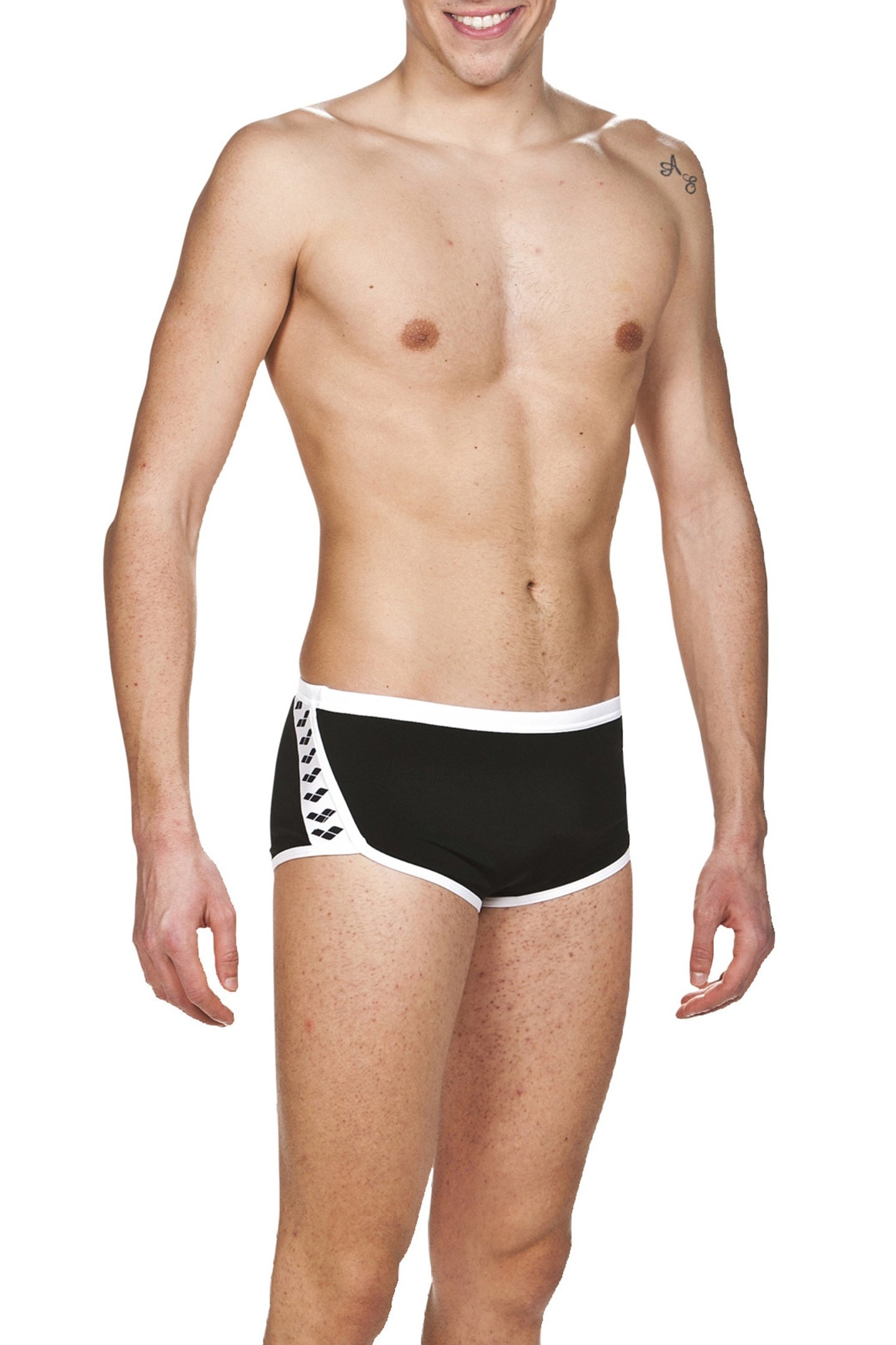 M TEAM STRIPE LOW WAIST SHORT BLACK WHITE 5