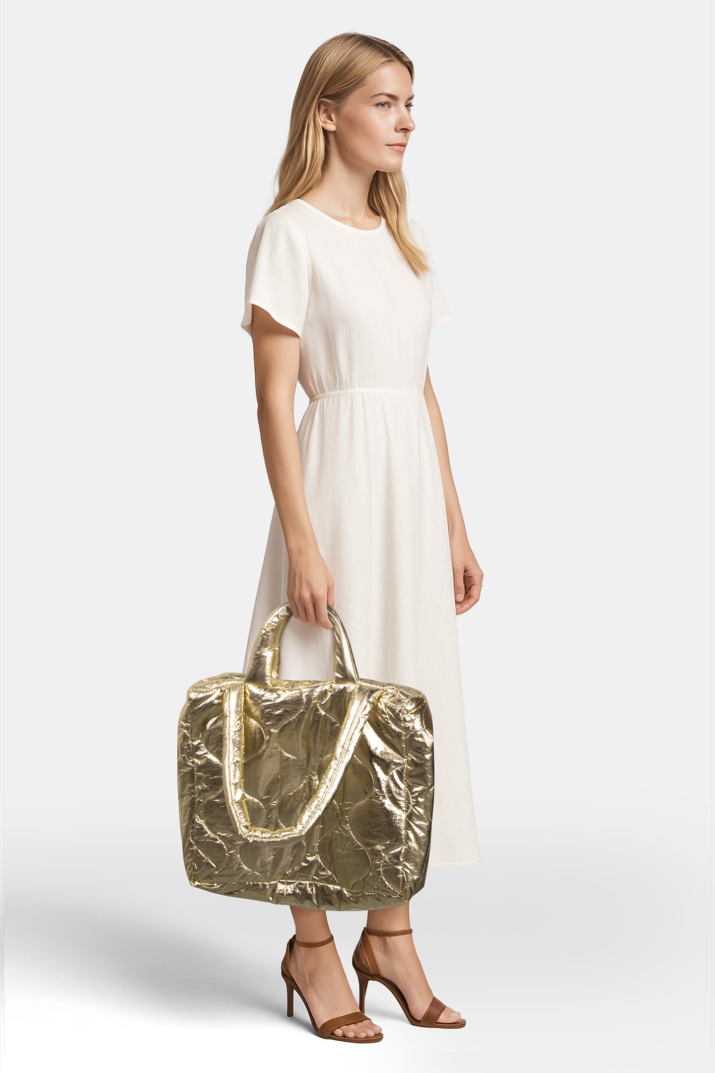 BAG QUILTED METALLIC DUNE 2