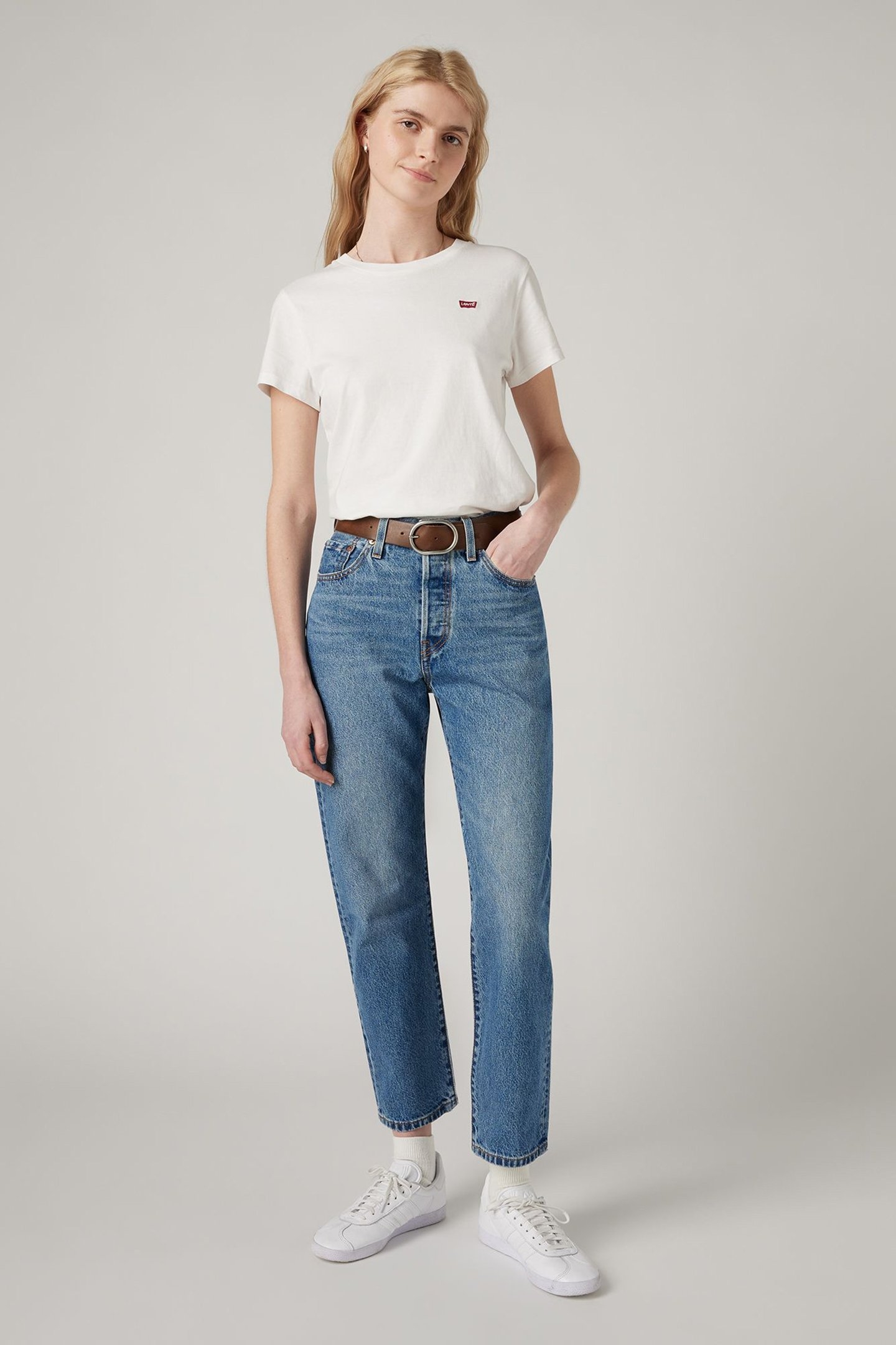 501® CROP JEANS MED INDIGO 2