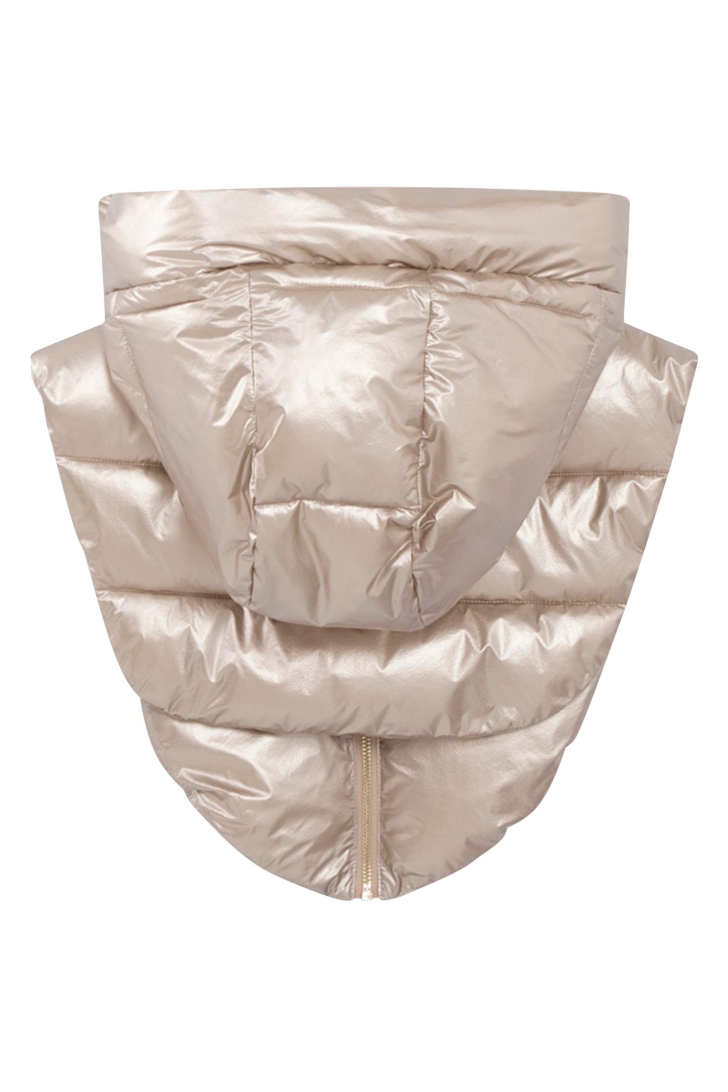ARRY - GOLD QUILTED NYLON DOWN JACKET WITH DUPONT™ SORONA® 2