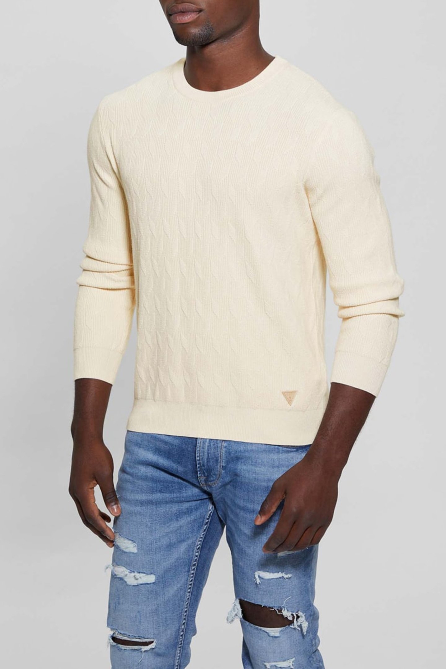 DELROY CN LS STITCHE PEARL WHITE 1