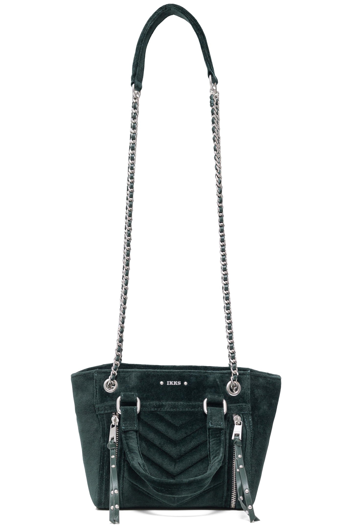 BAG 1440 GREEN VELVET SIZE SMALL 5