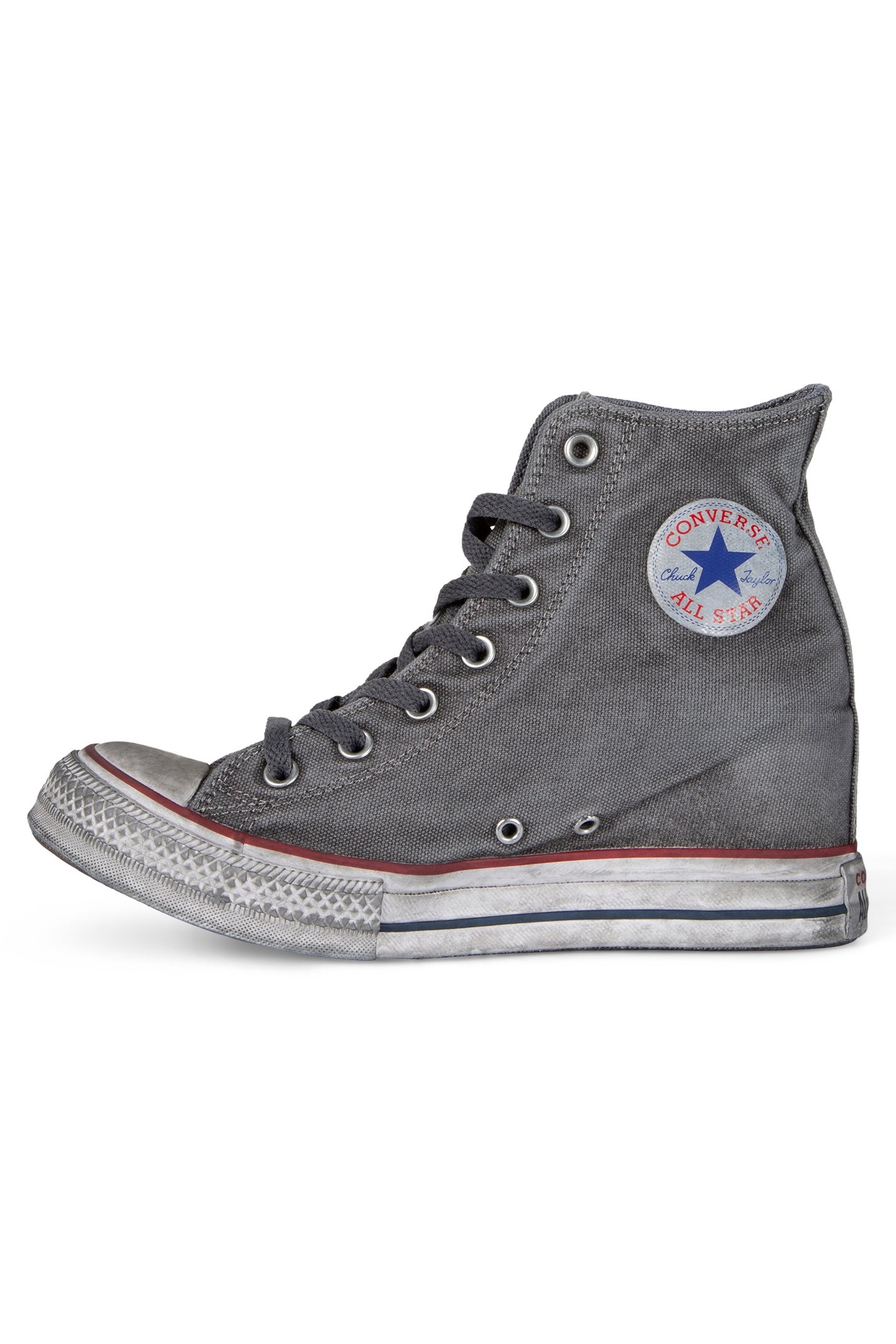 CHUCK TAYLOR ALL STAR WEDGE PLATFORM DISTRESSED WHITE SMOKE 3