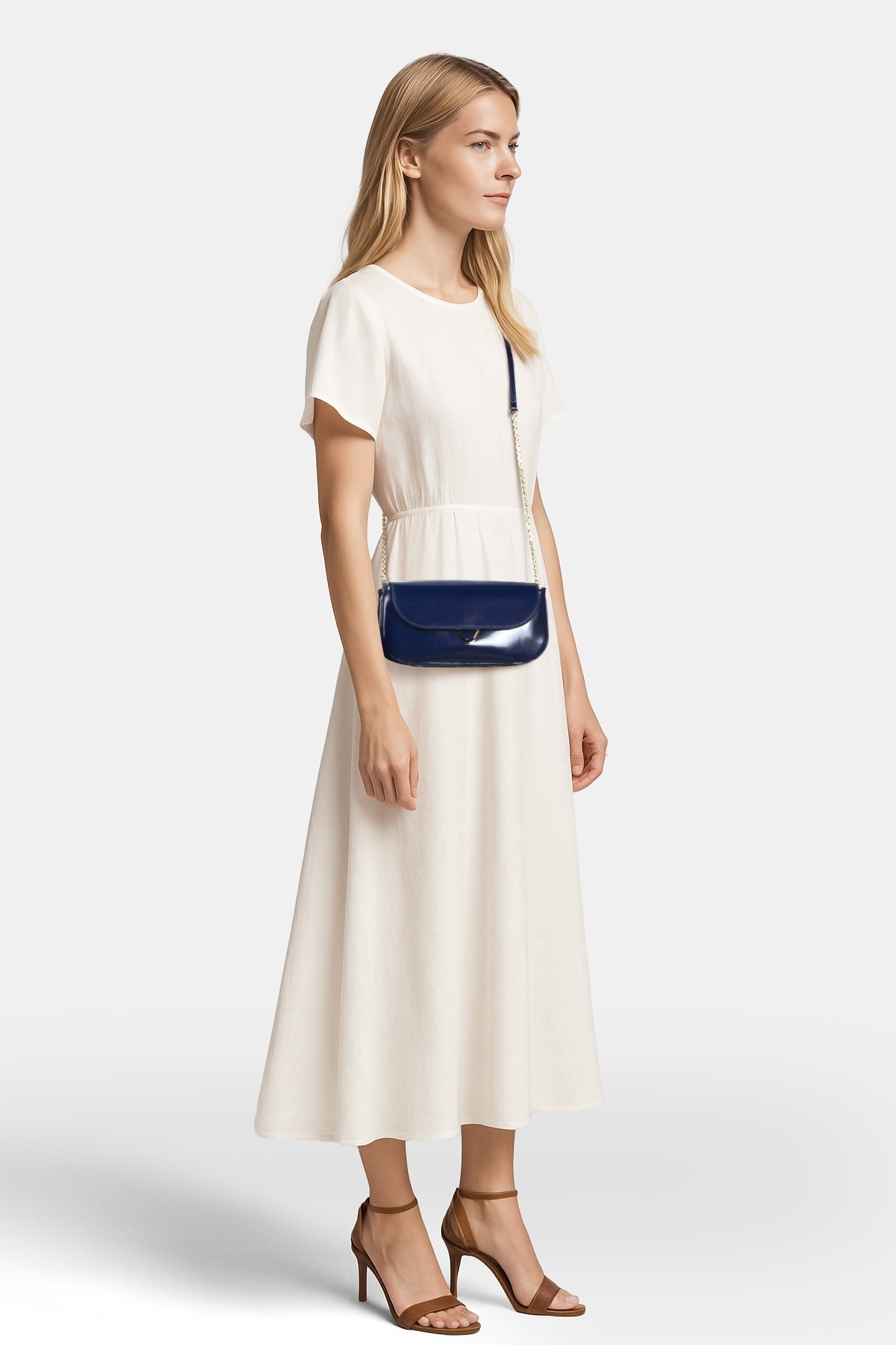 MINI CROSS BODY IN SHINY LEATHER 1