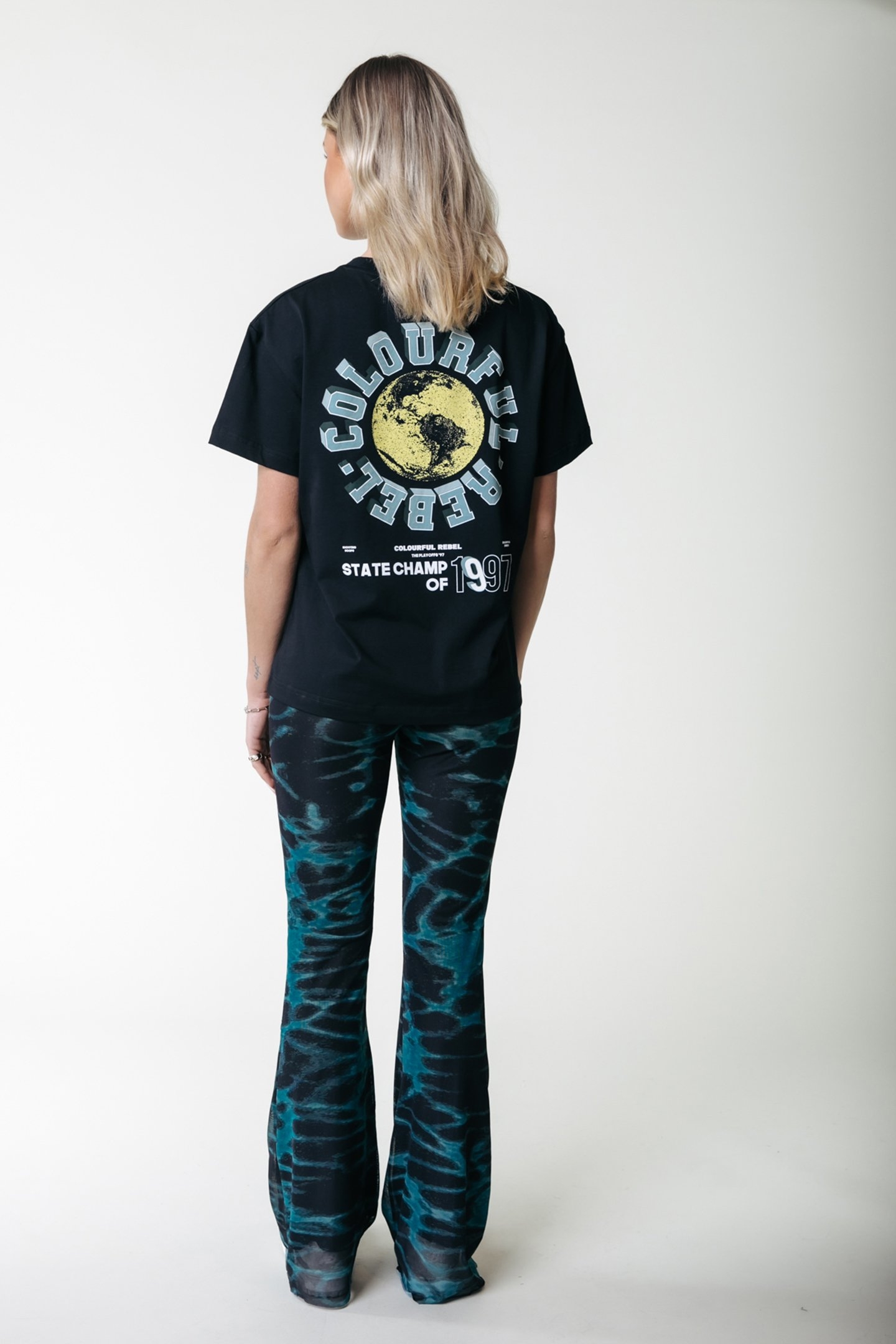 ANIMAL MESH EXTRA FLARE PANTS STORM GREEN 2