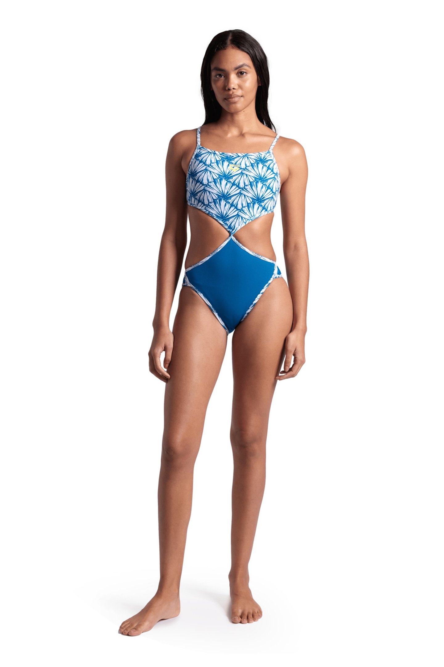 WOMEN'S RULE BREAKER SWIMSUIT TWIST'N'MI WHITE MULTI BLUE CO 4