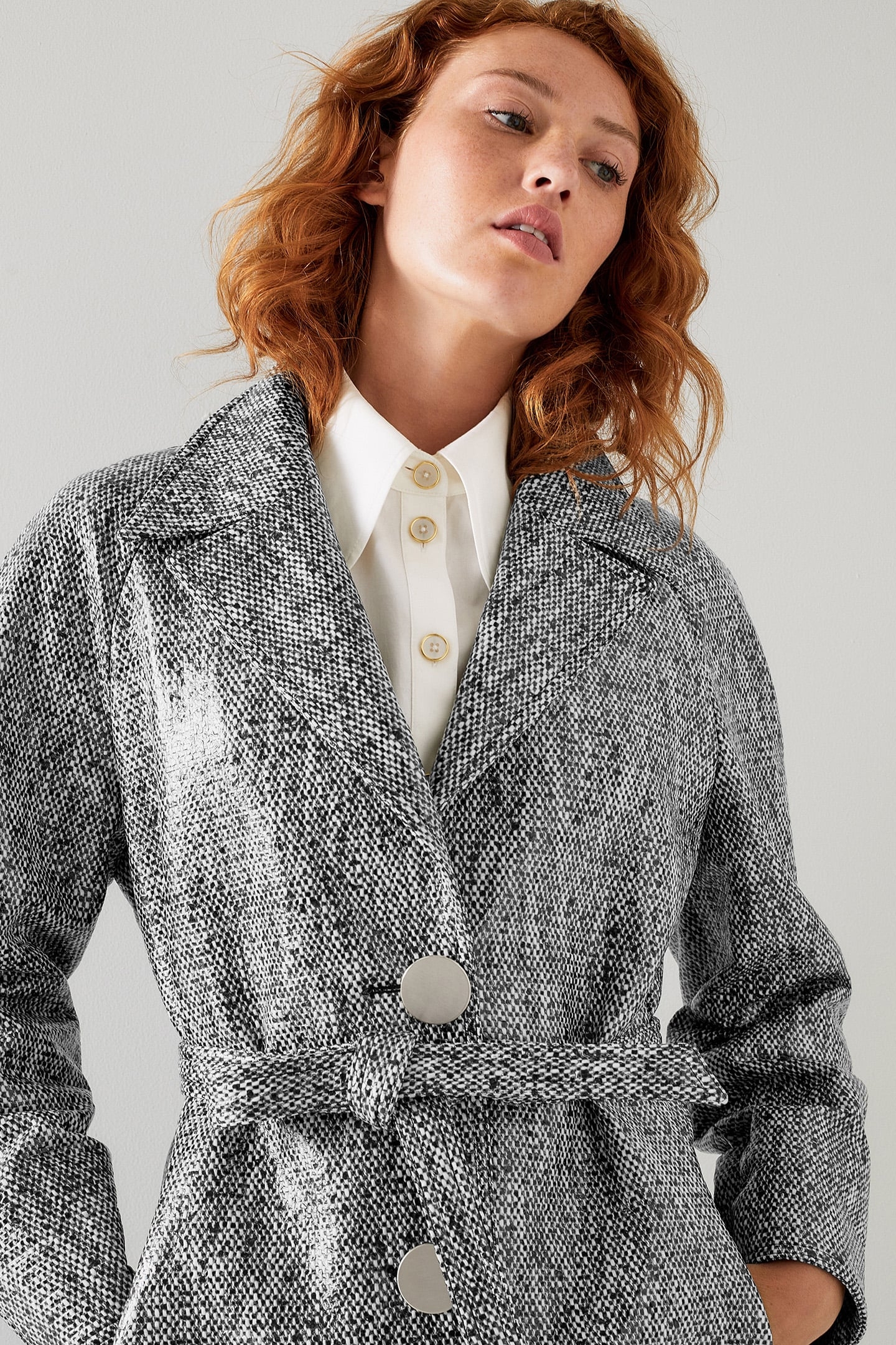 CT GIGI- COATED TWEED MON BLACK/CREAM 5