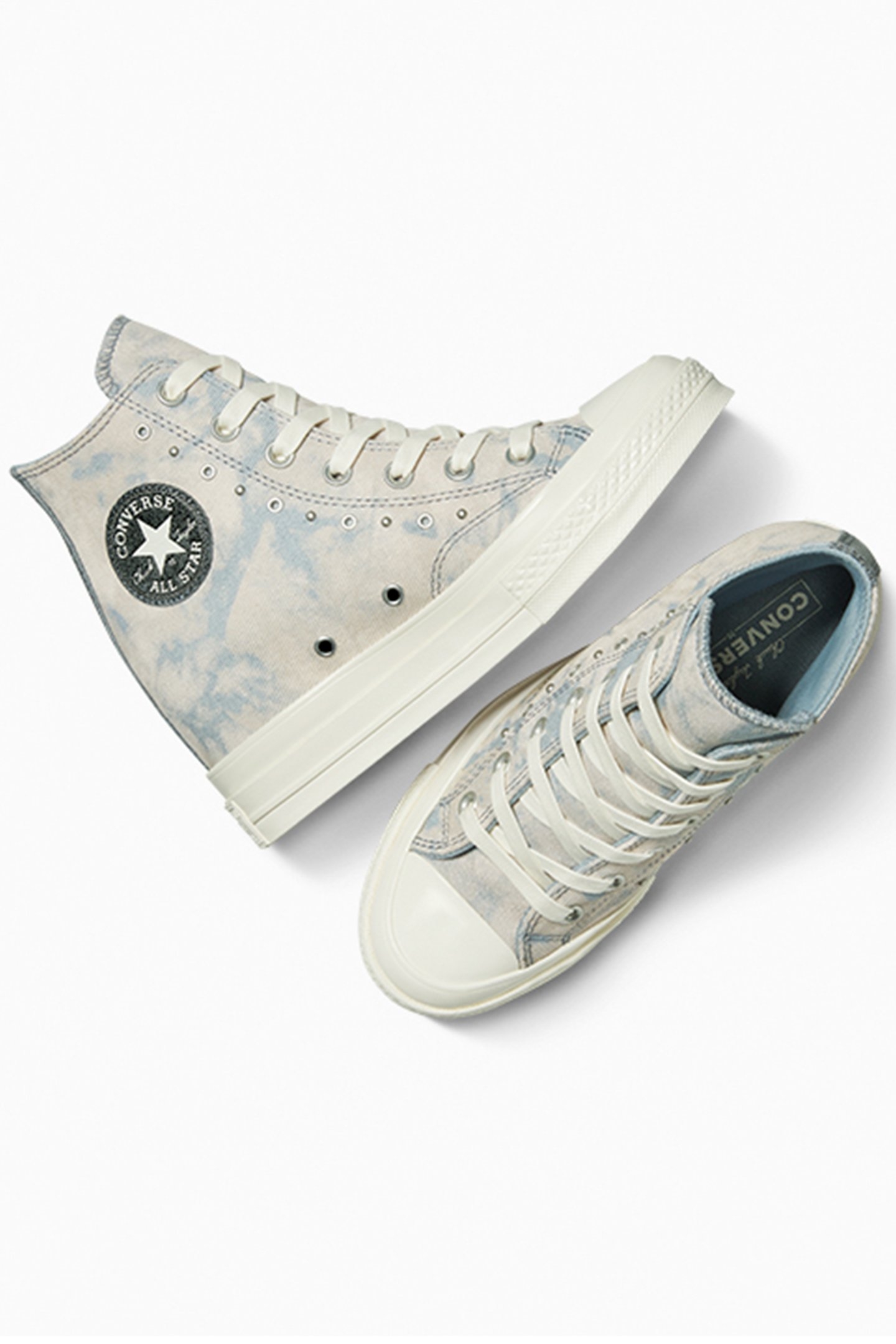 CHUCK 70 WEDGE PLATFORM WASHED DENIM WET STONE/WET STONE/EGR 8