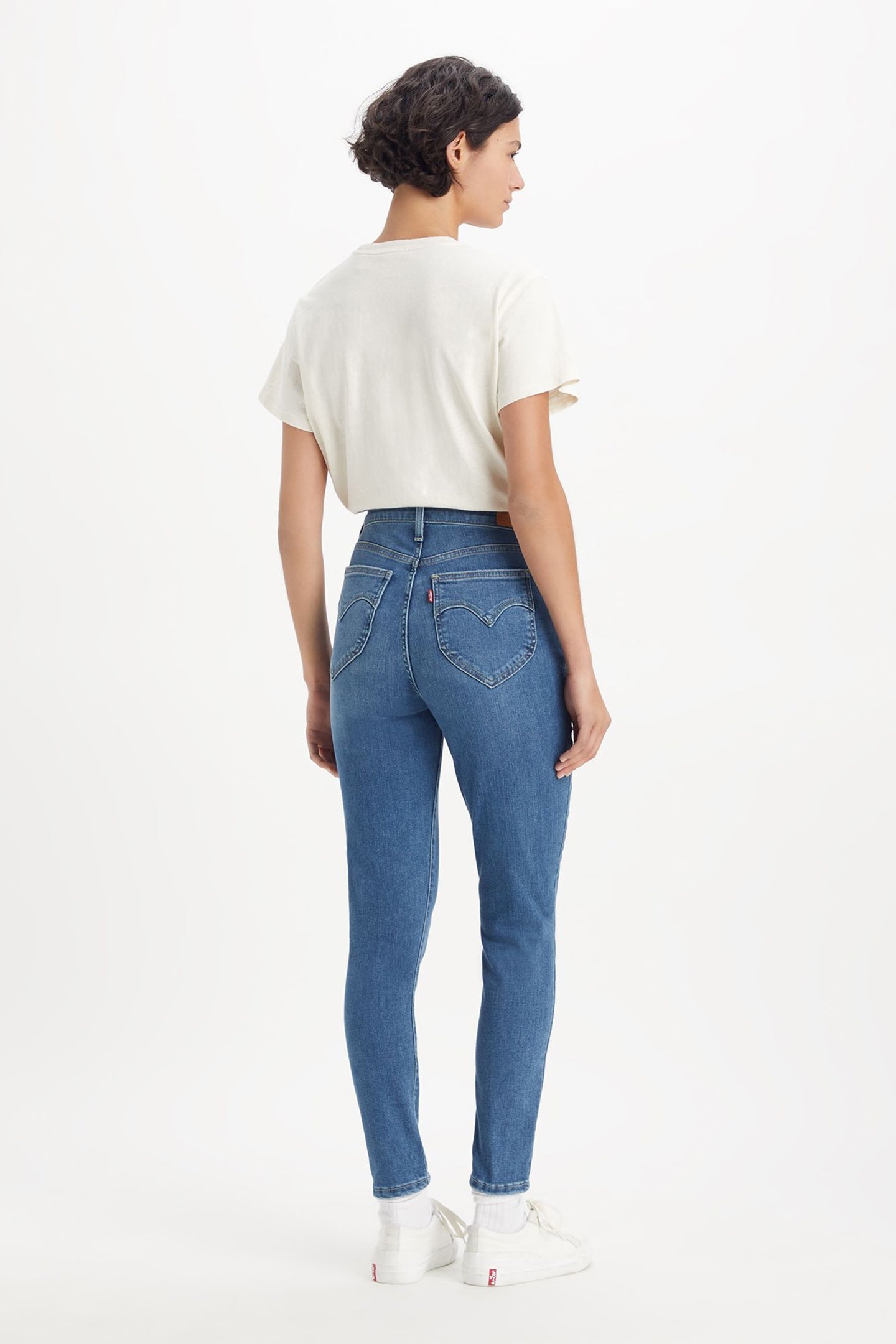 RETRO HIGH SKINNY JEANS MED INDIGO 2