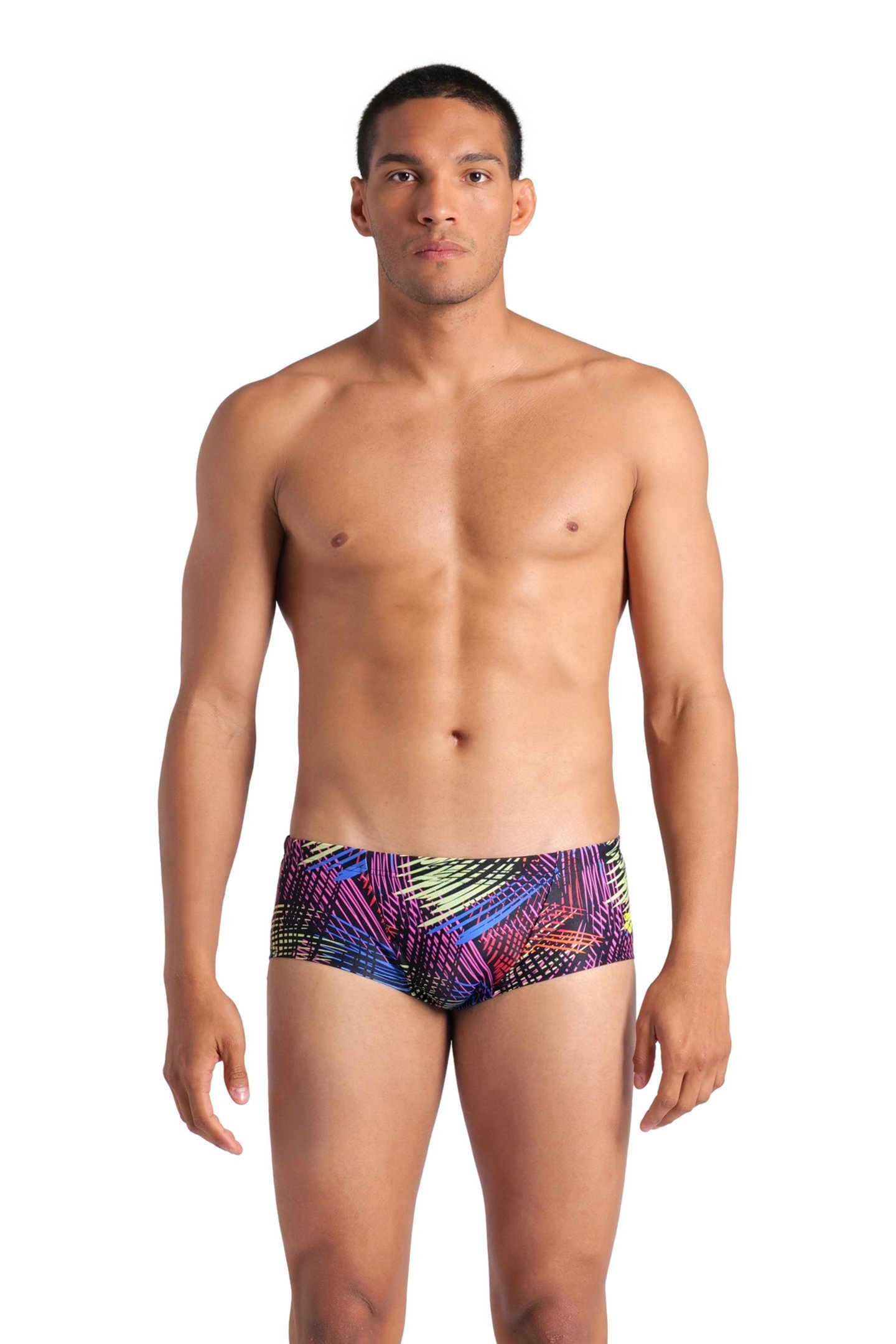 MEN'S ARENA ENERGY SWIM LOW WAIST SHORT BLACK MULTI 1