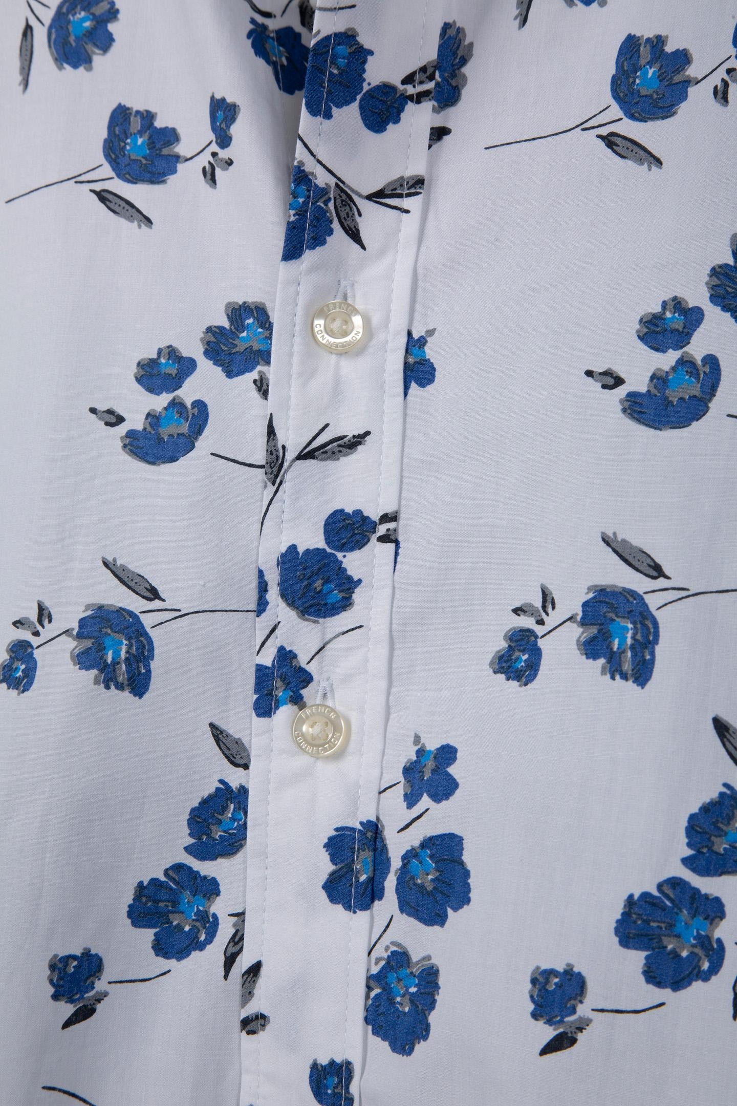 LARGE FLORAL CUT LONG SLEEVE SHIRT WHITE 5