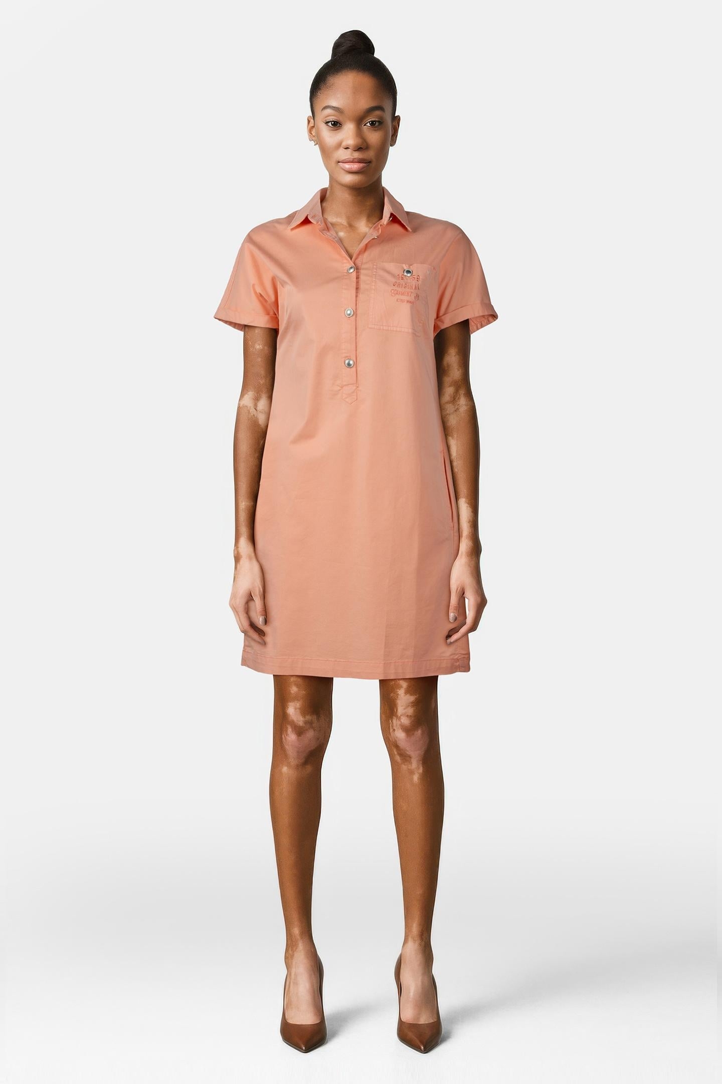 COLORFUL COTTON DRESS IN ORANGE 1