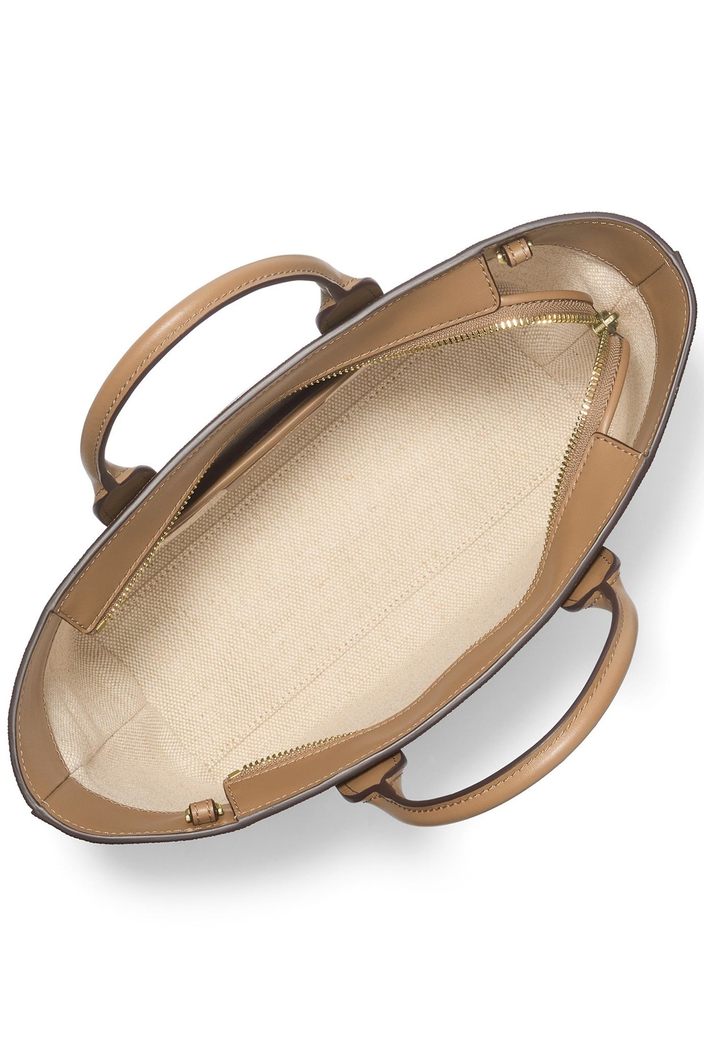 LEATHER SATCHEL BAG IN BEIGE 3