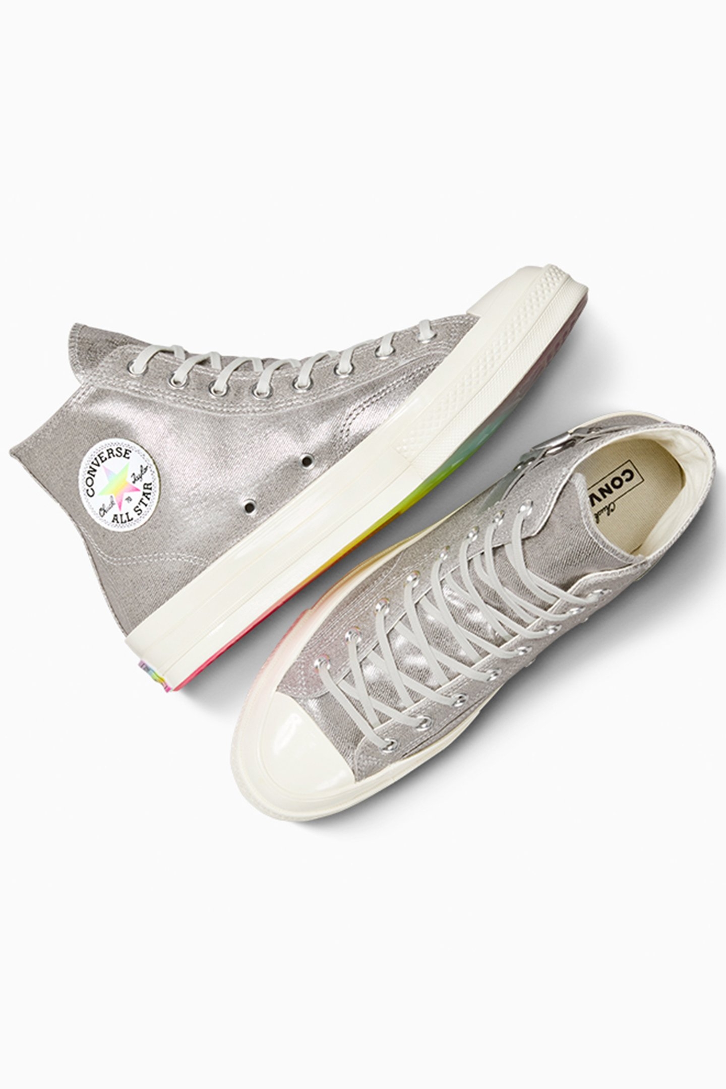 UNISEX CHUCK 70 PRIDE SILVER/EGRET/CHAOS FUSCHIA 6