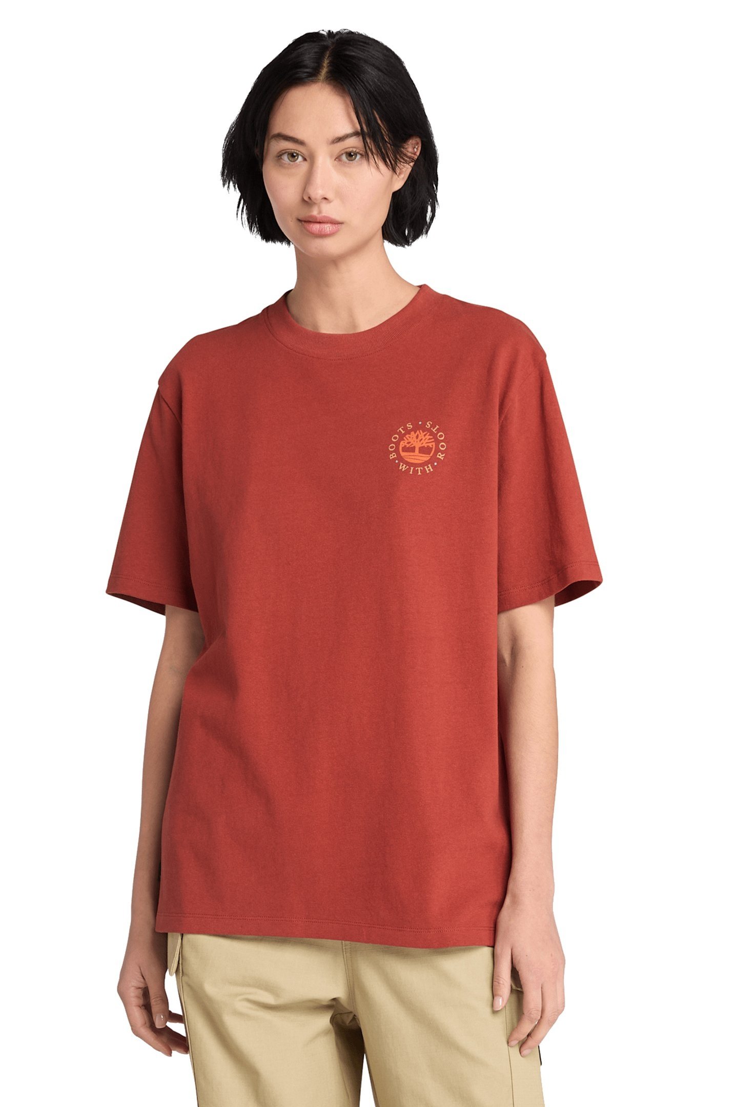 UNISEX WASHED GRAPHIC TEE BURNT HENNA 2