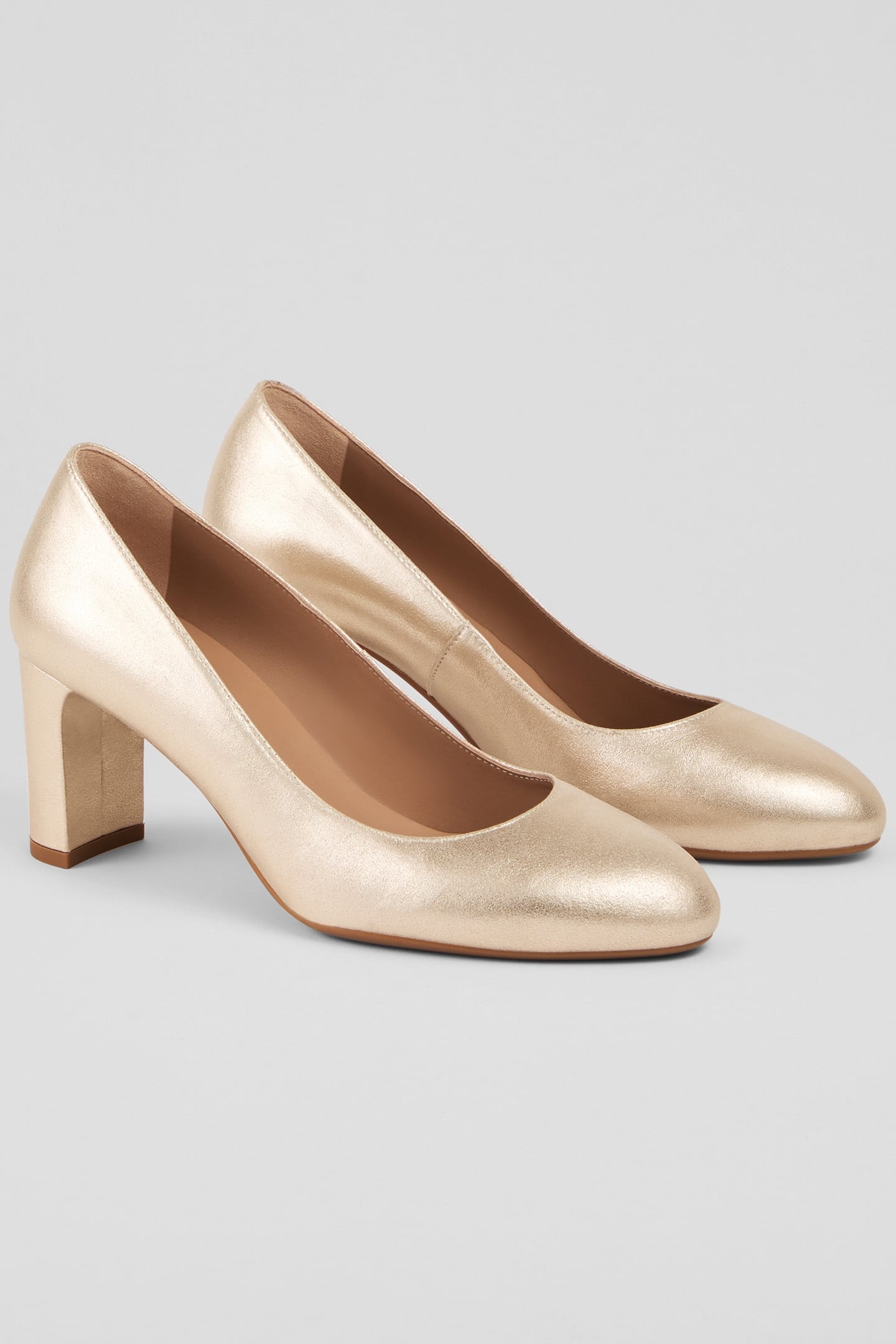 CC WINOLA ROUND TOE BLOCK GOLD 2