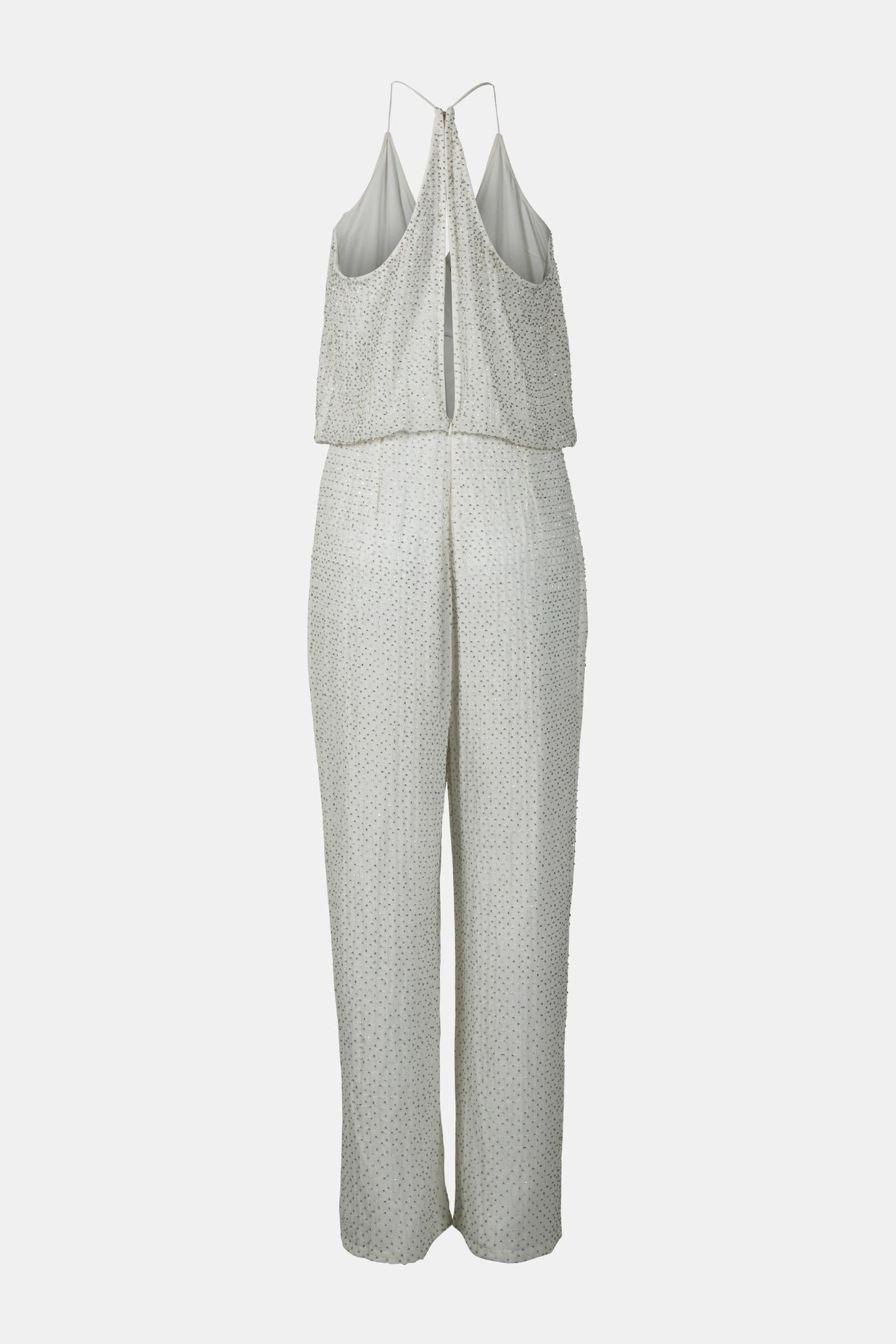 CLARA EMBELLISHED STRPY JUMPST WHITE 4