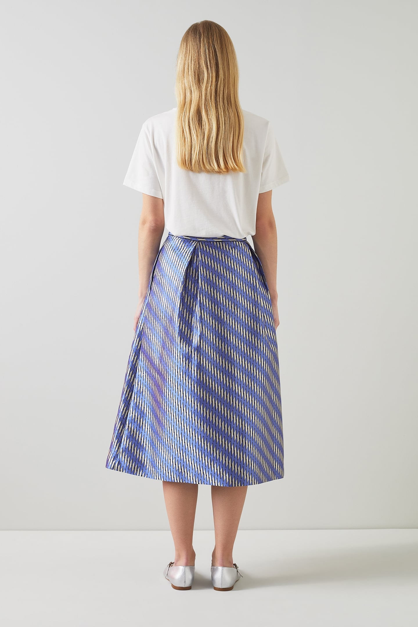 SK OLSEN FULL SKIRT BLUE/BLACK 2