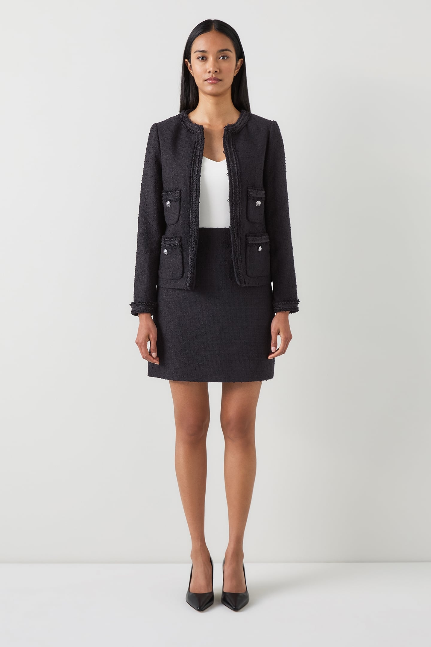 JK CHARL - BOUCLE JACKET BLACK 2