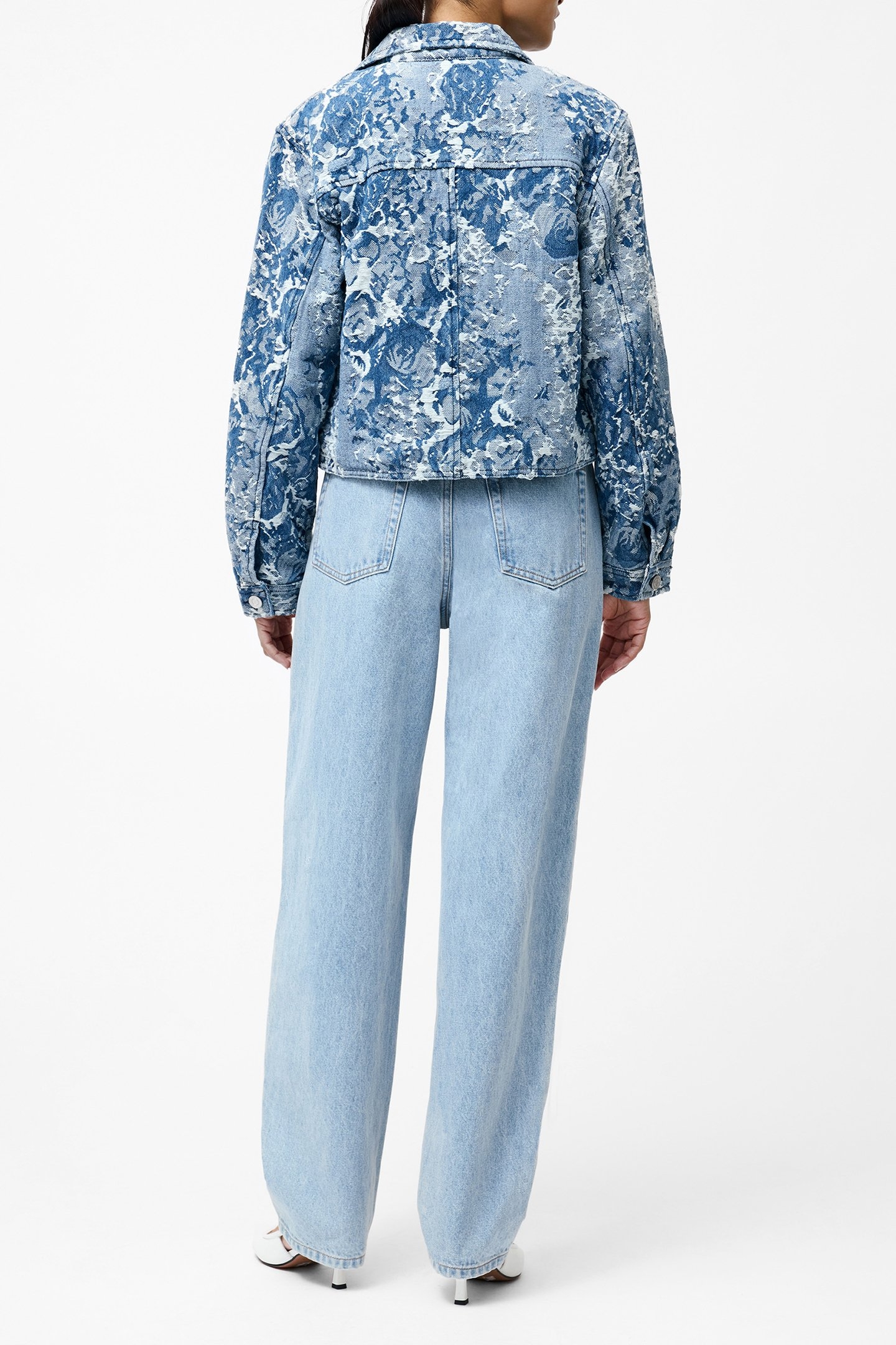 CHARLOTTE JACQUARD DENIM JACKE LIGHT WASH 3