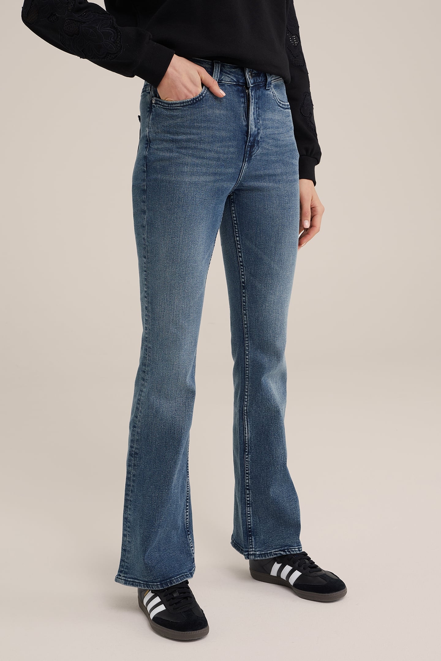 5-POCKET HIGH WAIST GREYISH BLUE 1