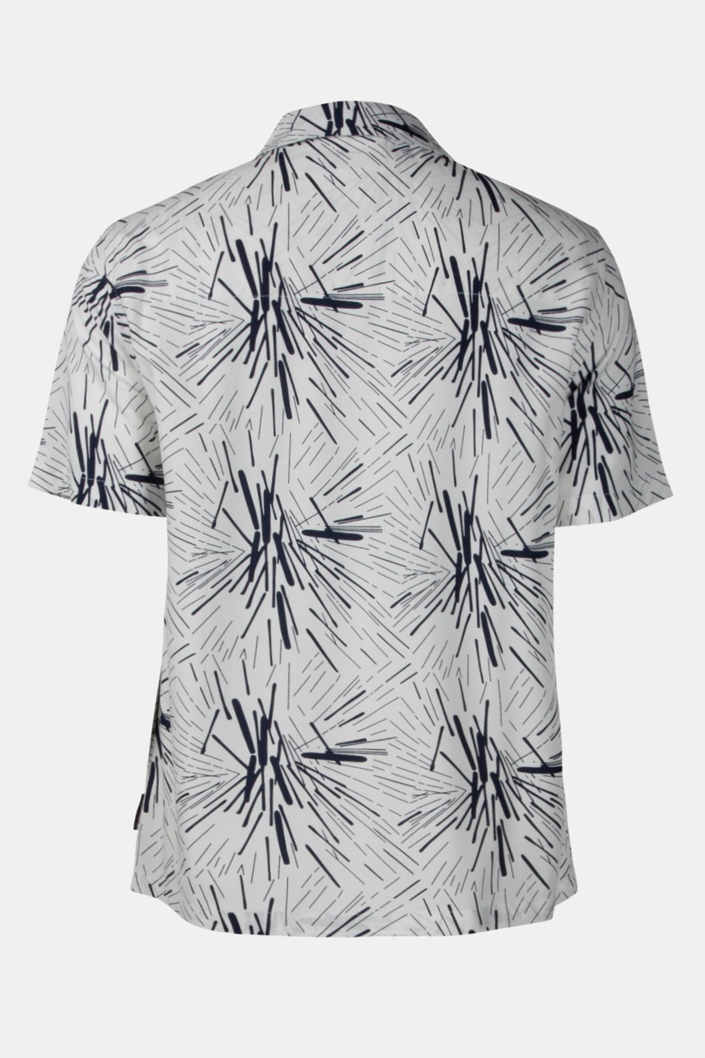 SPLAT VISCOSE REVERE SHORT SLEEVE WHITE 4