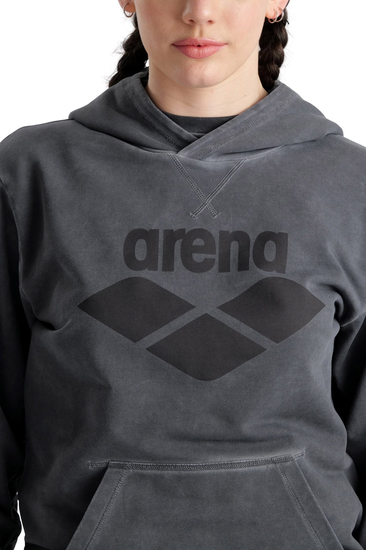 ARENA ICONS HOODIE SWEAT DELAVE BLACK WHITE 8