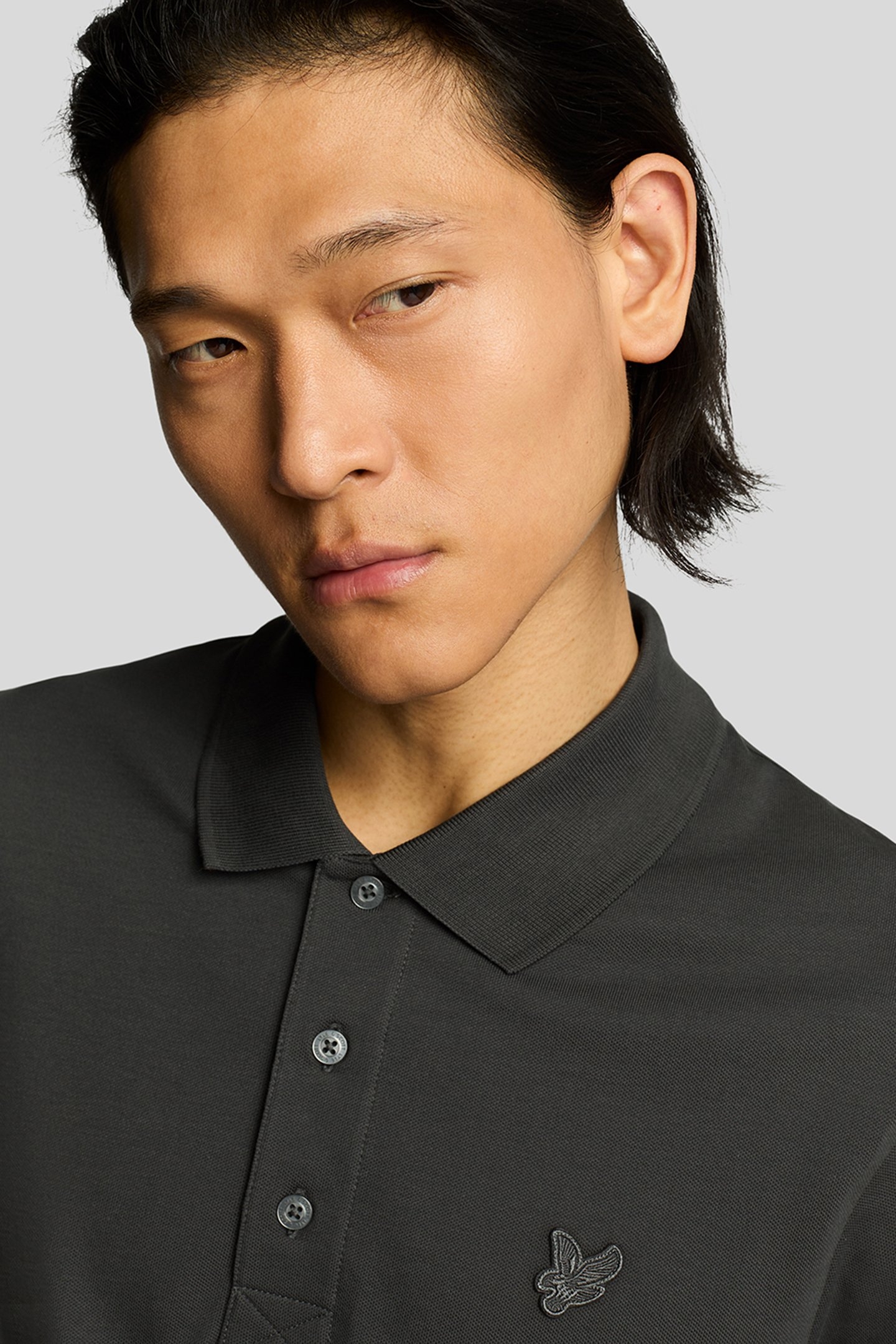 SUPERFINE POLO SHIRT GUNMETAL 5