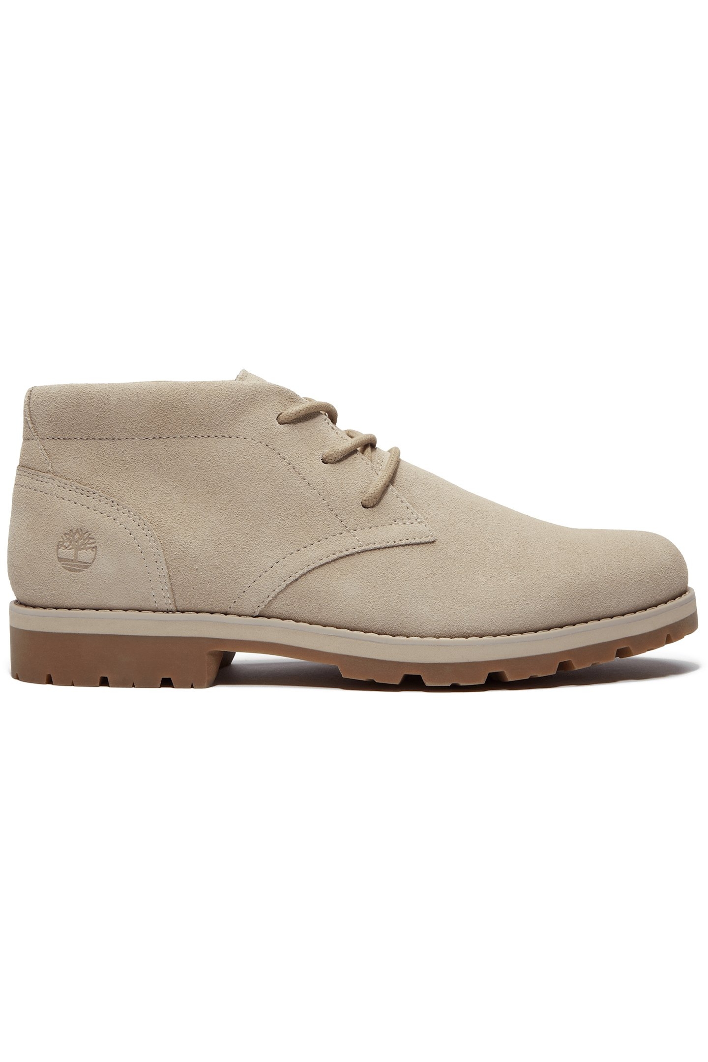 BRITTON SQUARE MID LACE UP BOOT LIGHT BROWN SUEDE 1