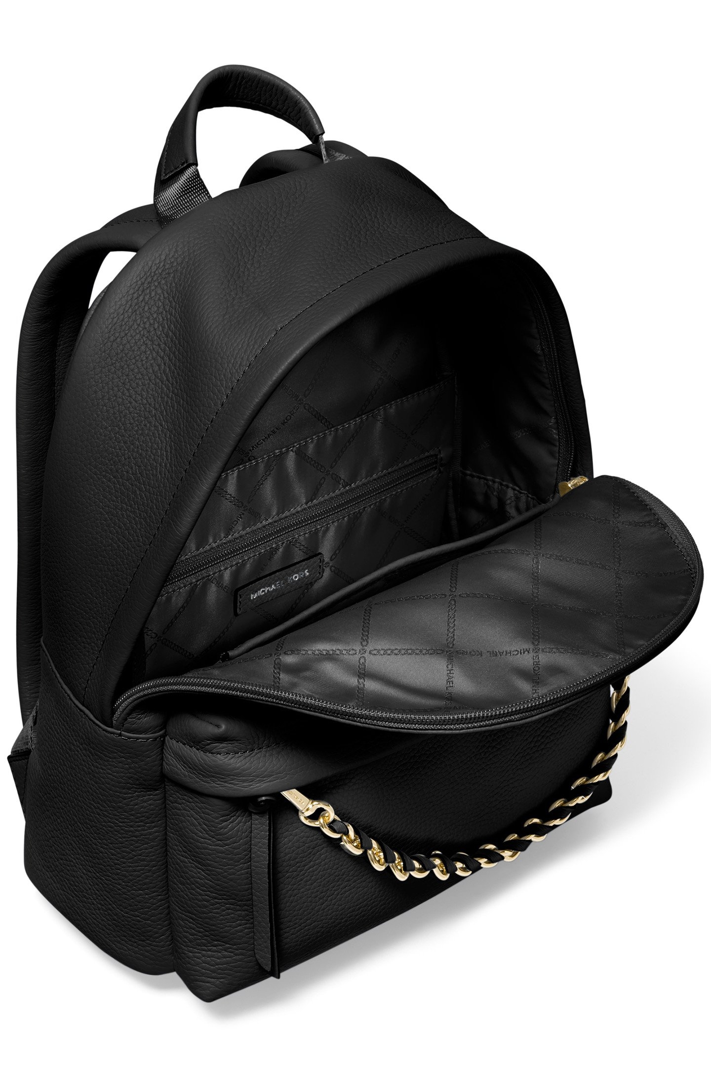 LEATHER BACKPACK IN BLACK 4